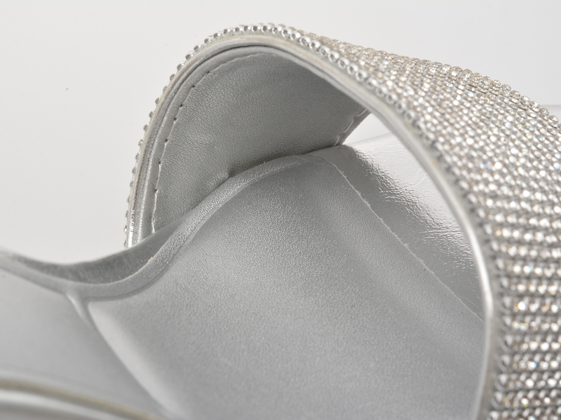 Papuci ALDO argintii, ETERNALLY 040, din piele ecologica