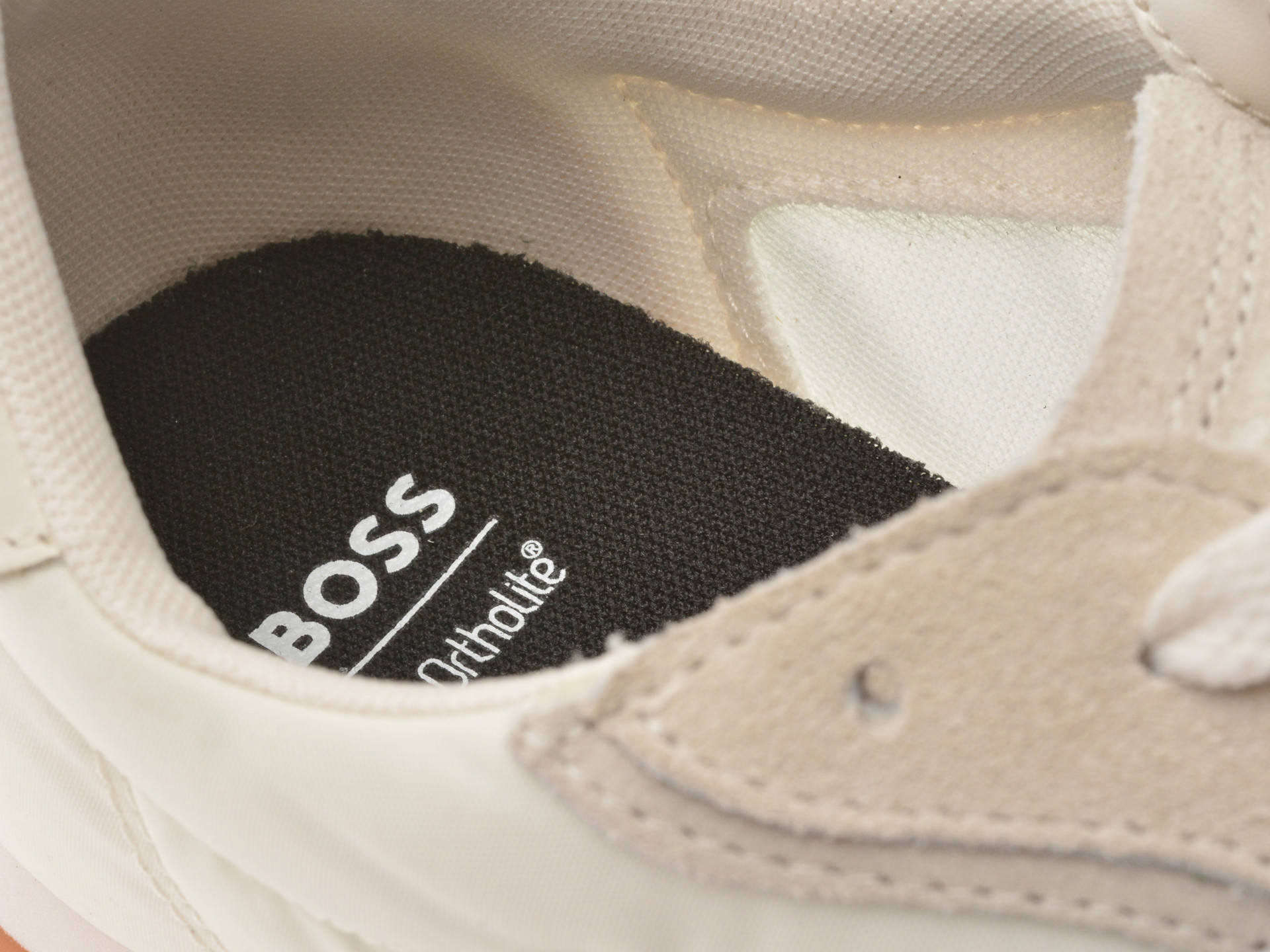 Pantofi sport BOSS albi, 2147, din material textil