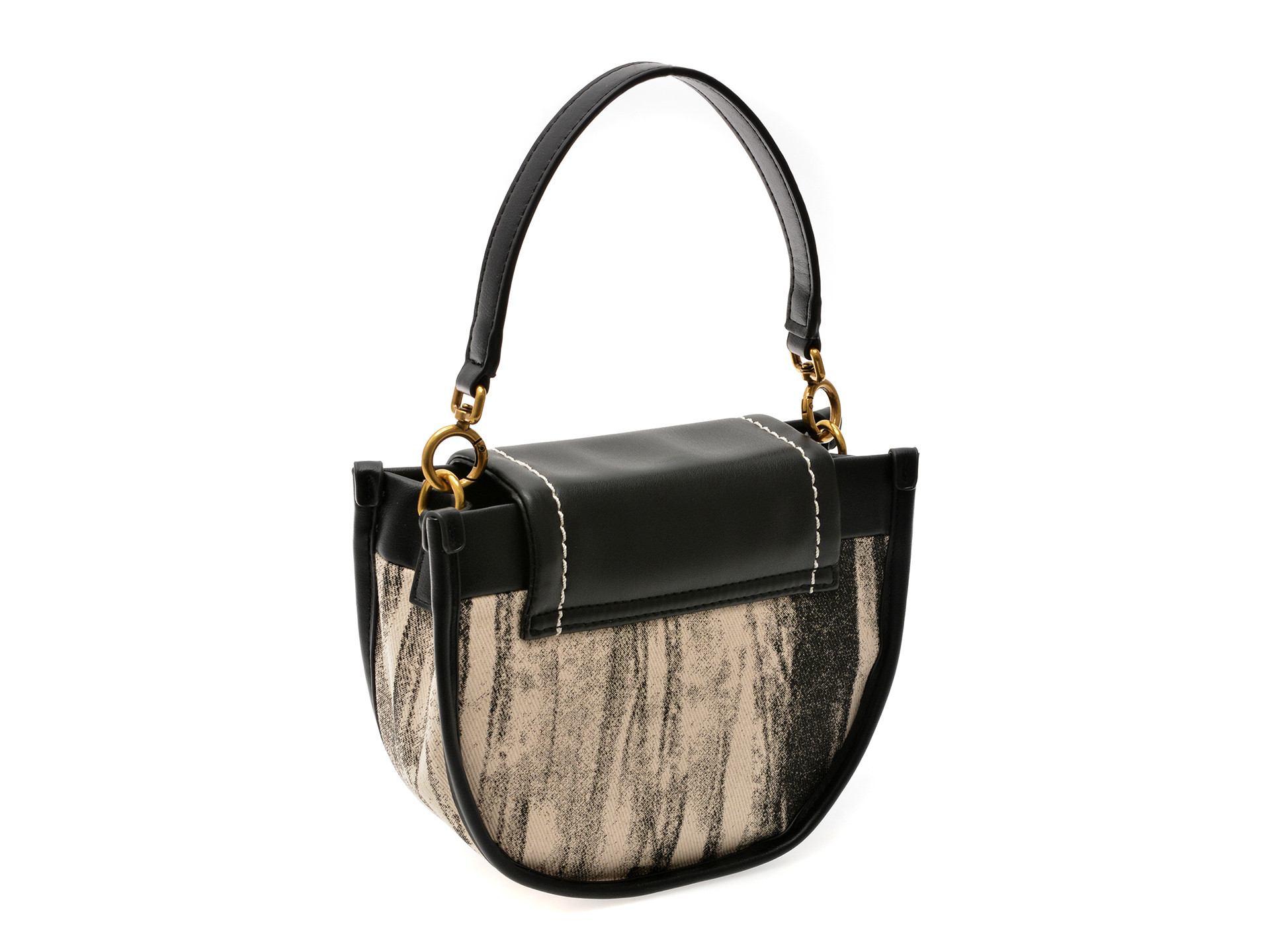 Geanta EPICA alb-negru, 1841, din material textil