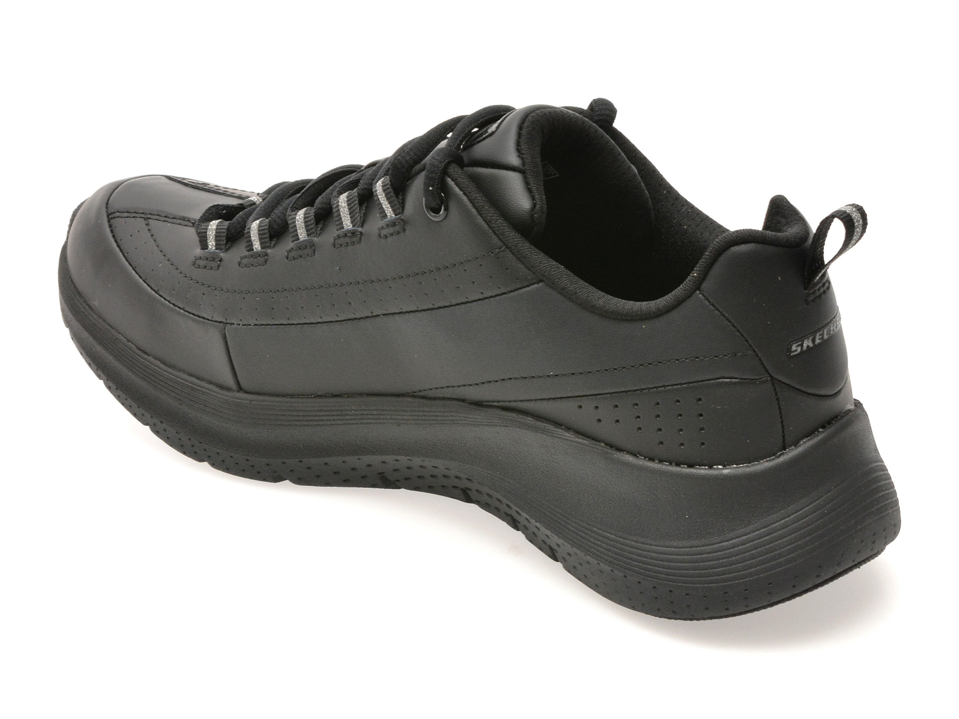 Pantofi sport SKECHERS negri, ARCH FIT 2.0, din piele naturala