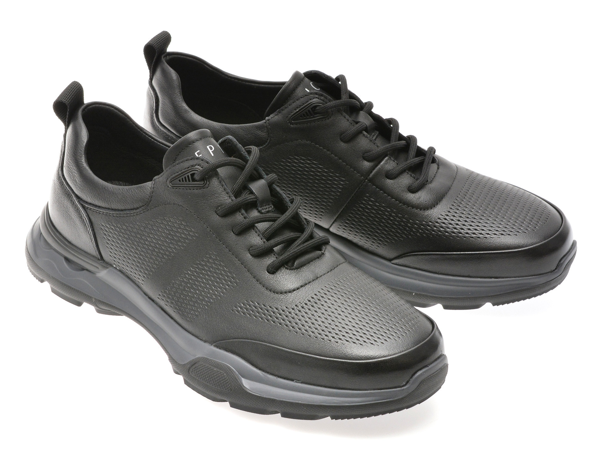 Pantofi sport EPICA negri, 37391, din piele naturala