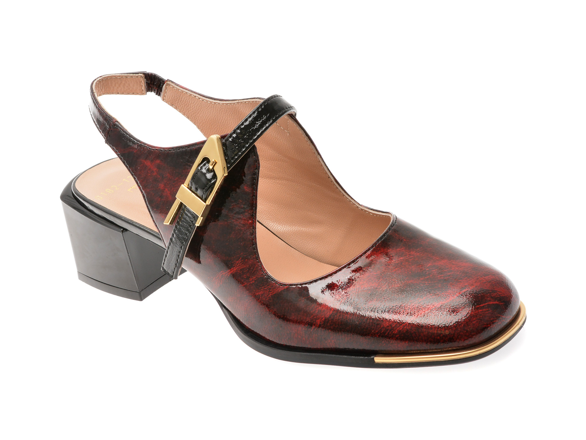 Pantofi EPICA visinii, 6020182, din piele naturala lacuita