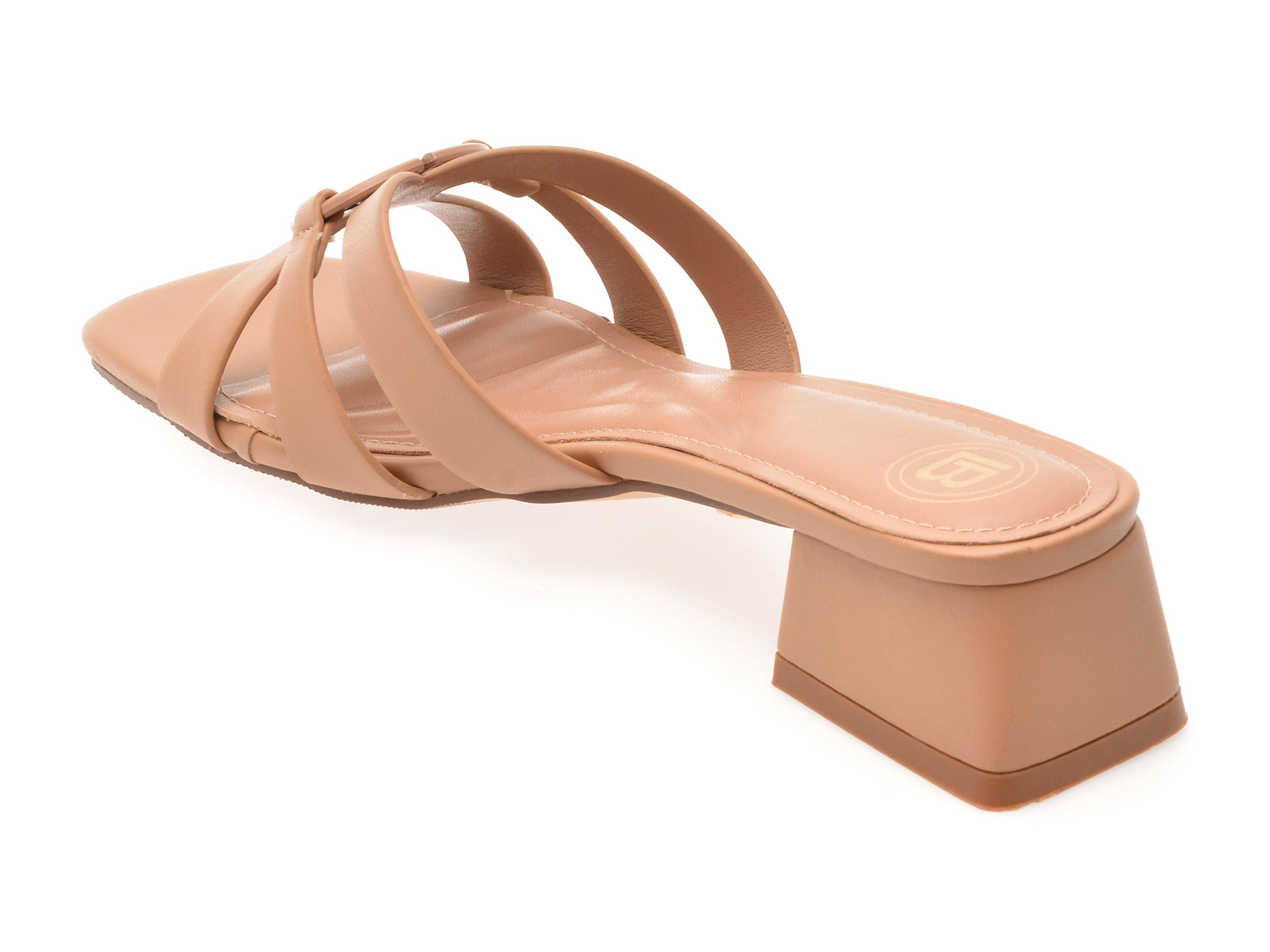 Papuci LAURA BIAGIOTTI maro, 9028, din piele ecologica