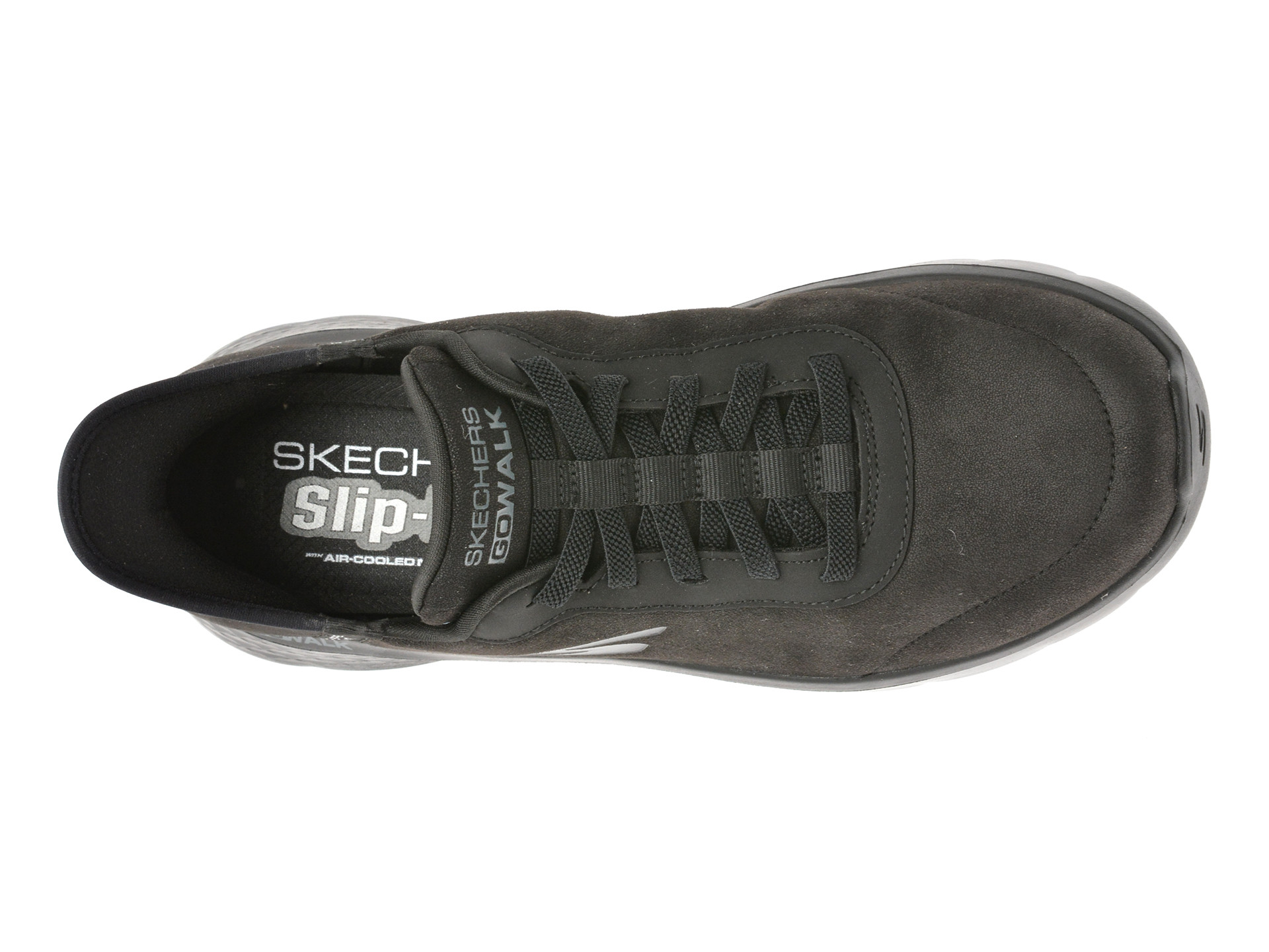 Pantofi sport SKECHERS negri, GO WALK FLEX, din material textil