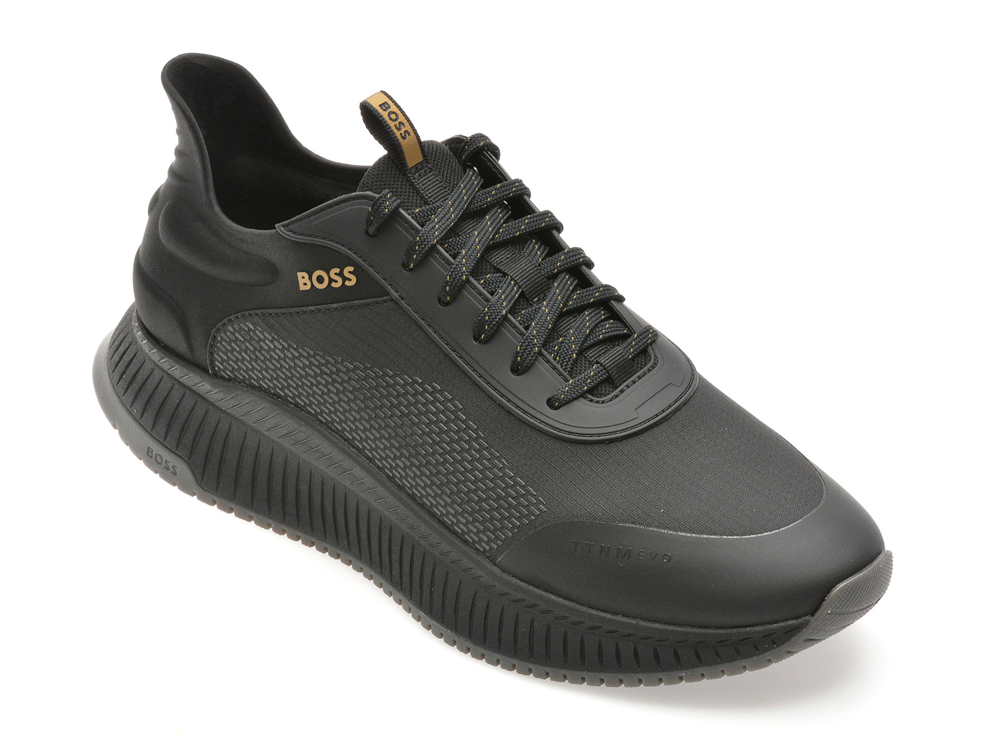 Pantofi sport BOSS negri, 6488, din material textil