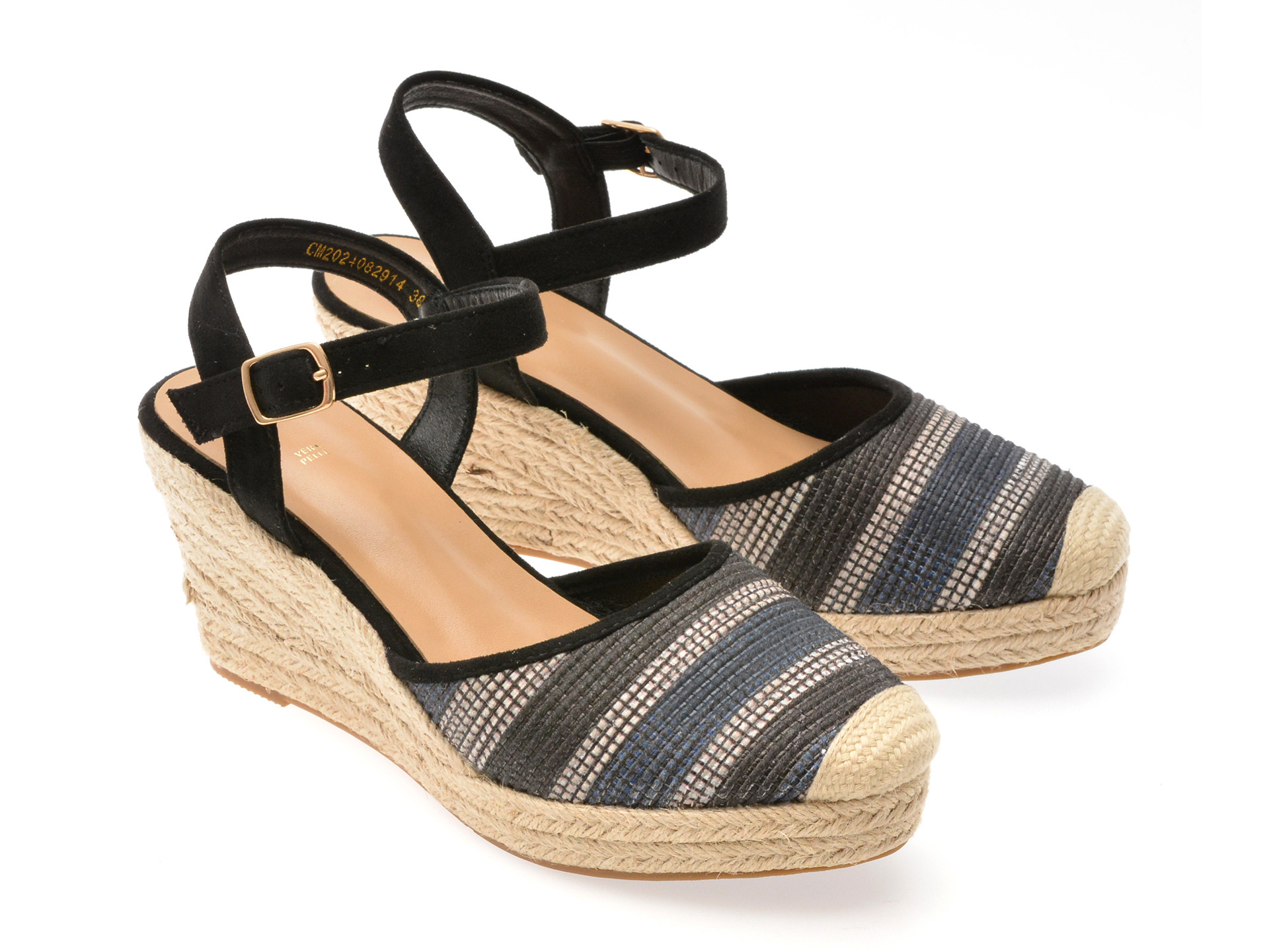 Pantofi EPICA negri, 82914, din piele ecologica