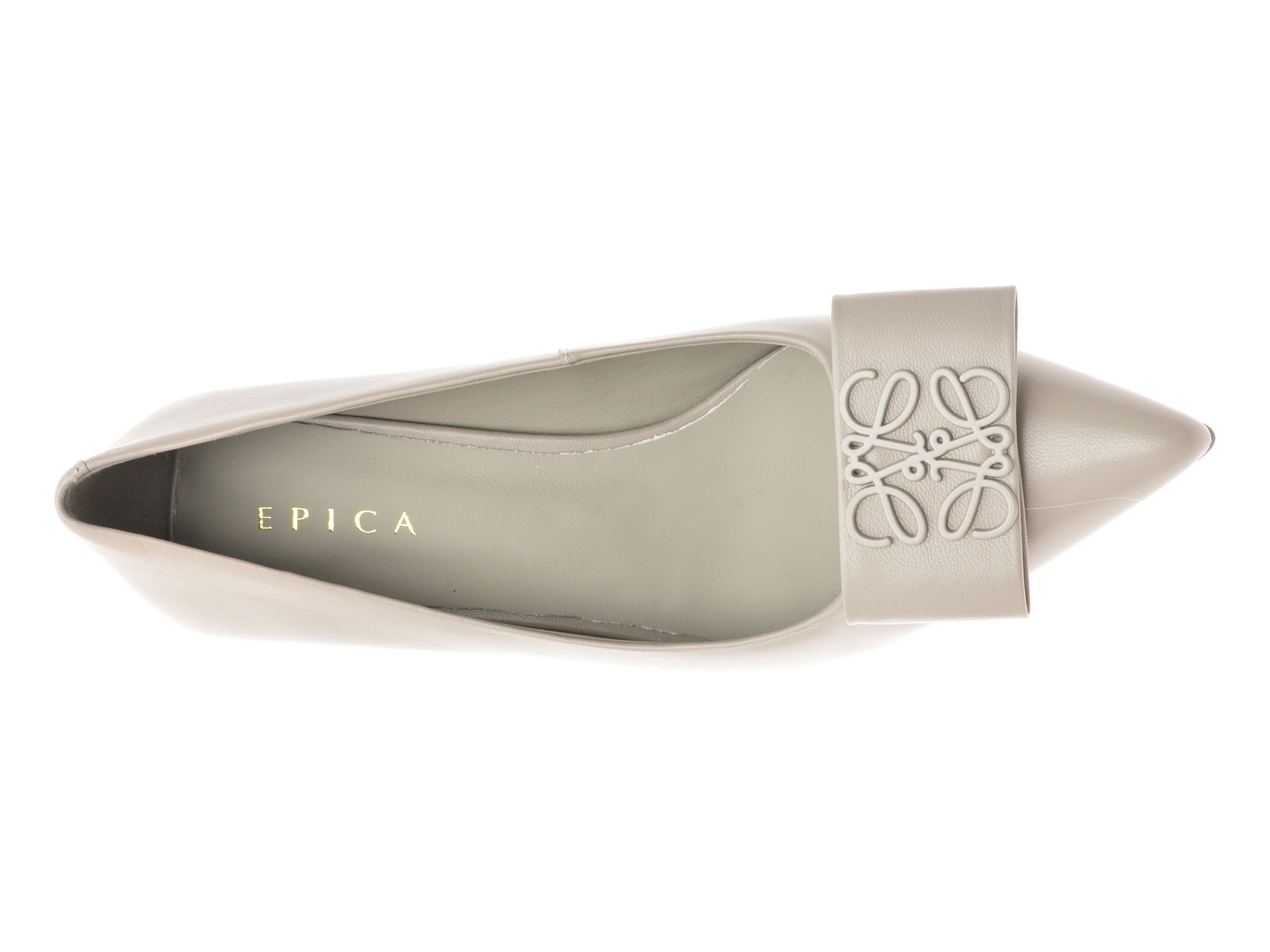 Pantofi eleganti EPICA gri, H03, din piele naturala