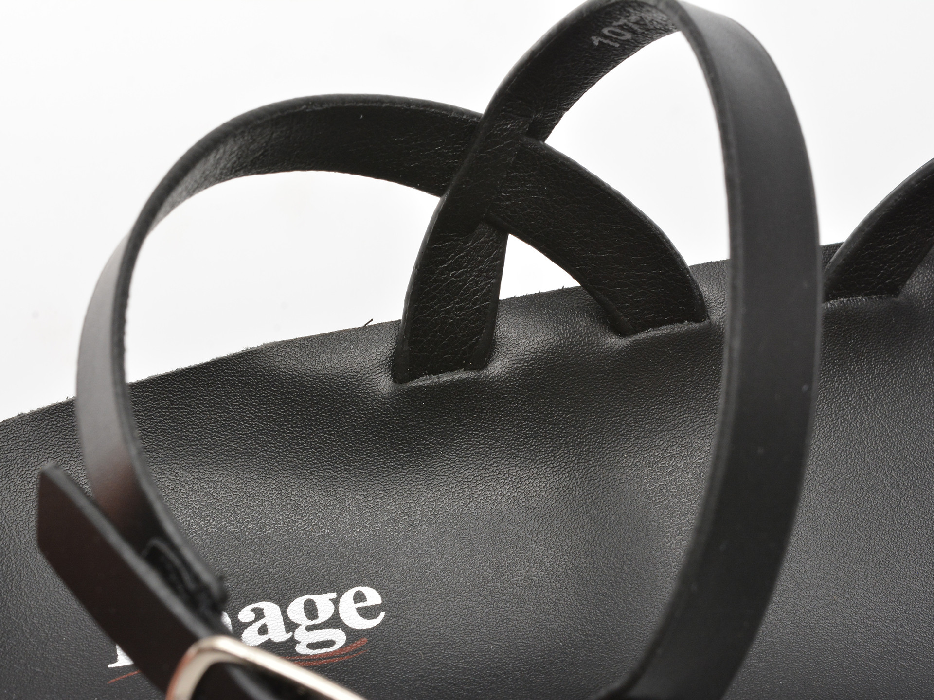 Sandale image negre 10728 din piele ecologica