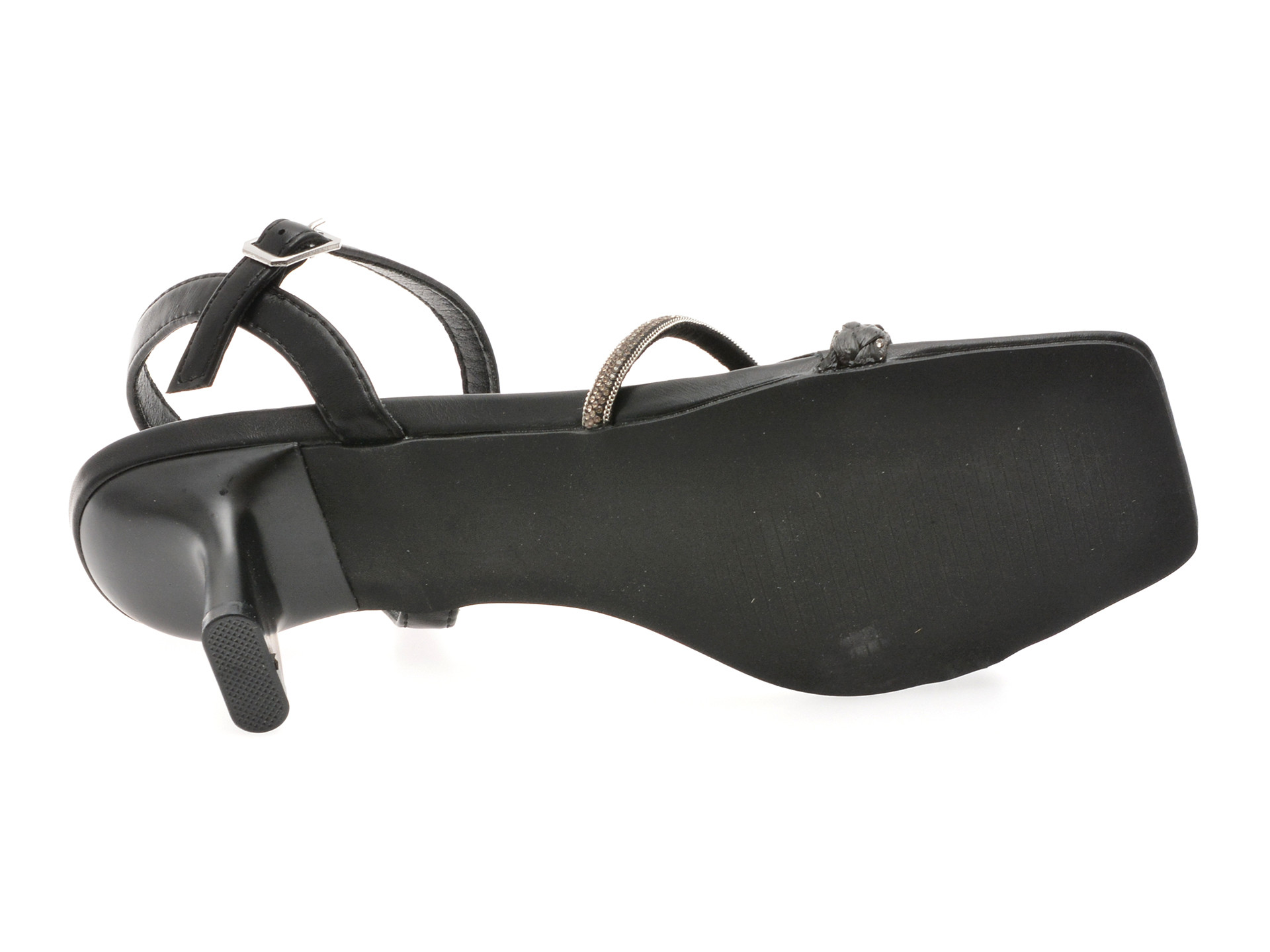 Sandale elegante EPICA negre, 82982, din piele ecologica