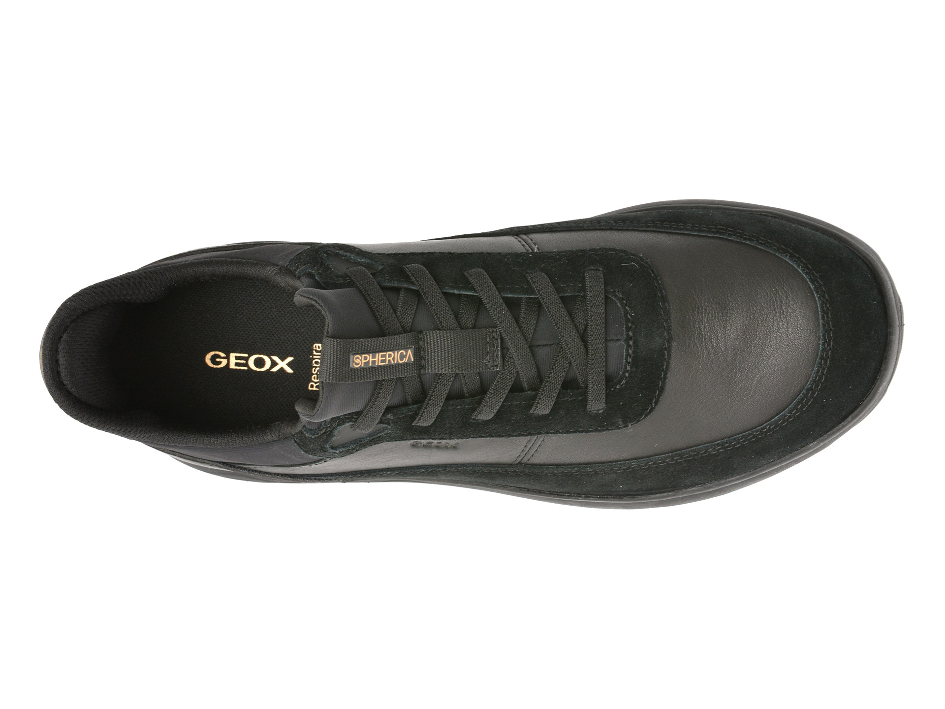 Pantofi sport GEOX negri, U56MPA, din piele naturala