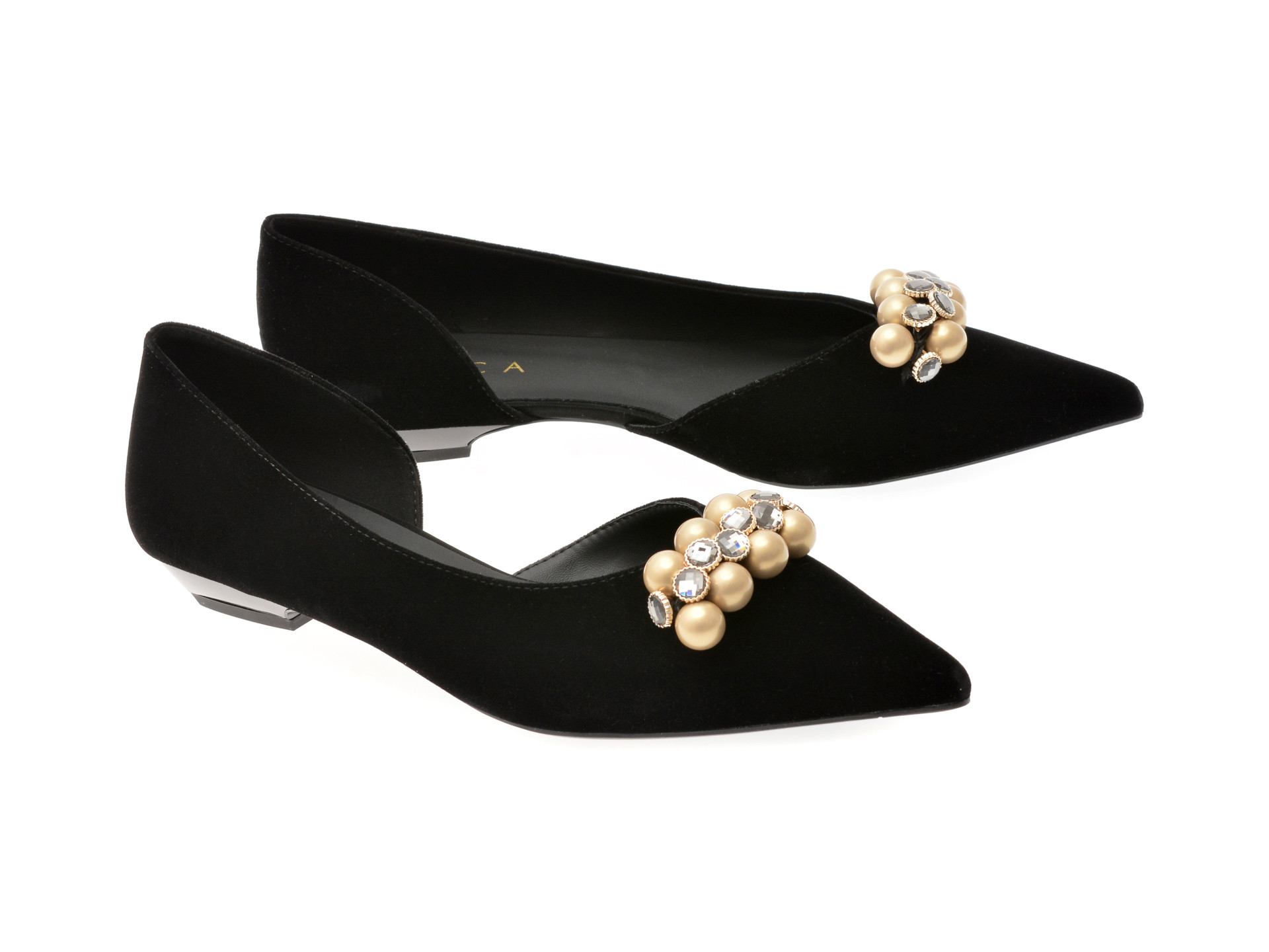 Pantofi EPICA negri, 26S1330, din material textil