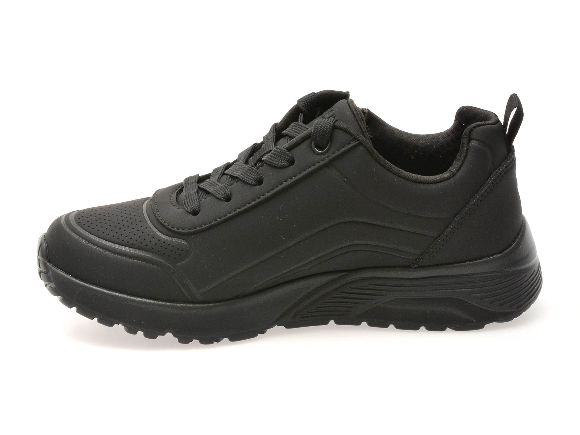 Pantofi sport SKECHERS negri, UNO LITE, din piele ecologica