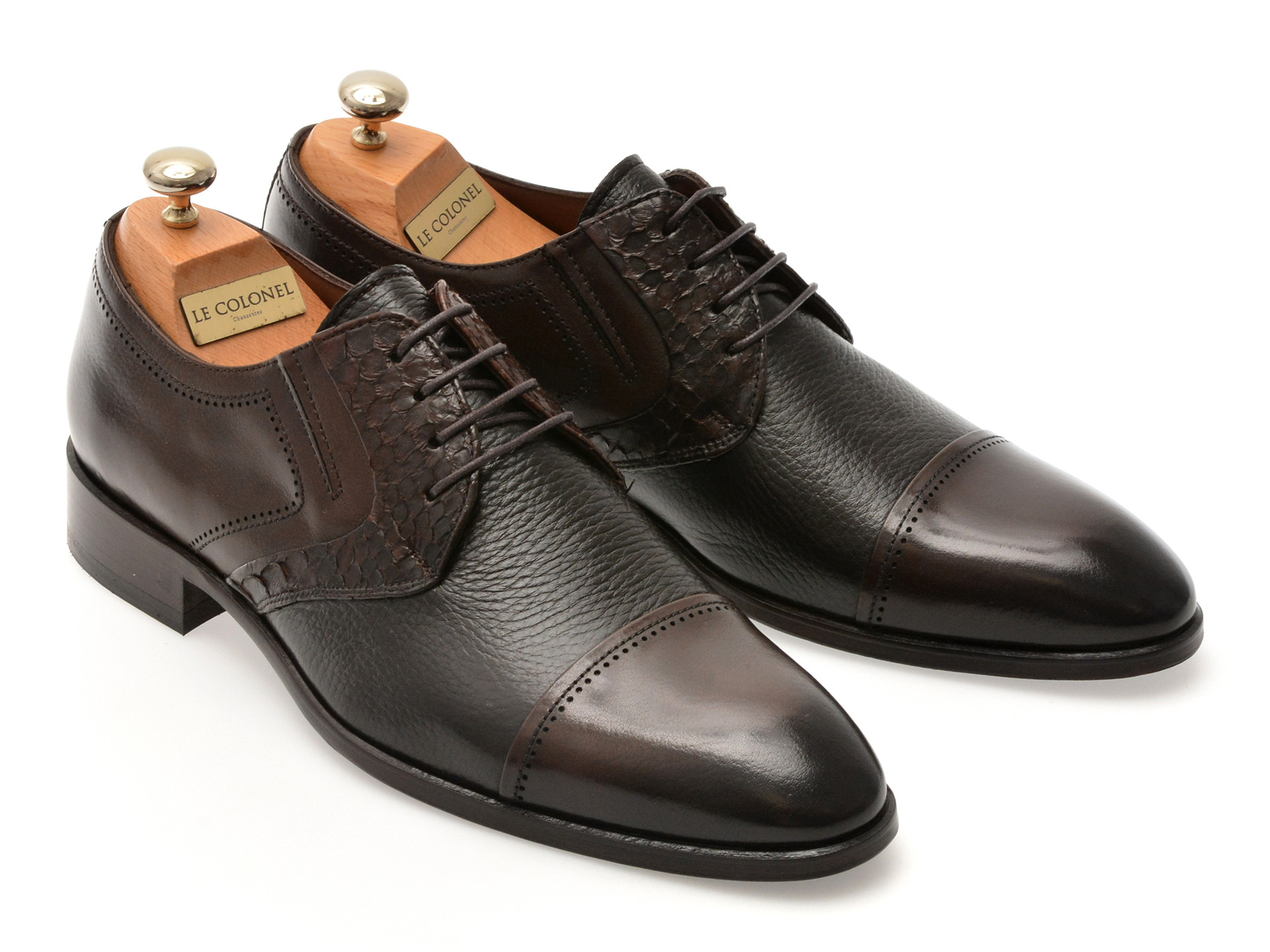 Pantofi eleganti LE COLONEL maro, 32724, din piele naturala