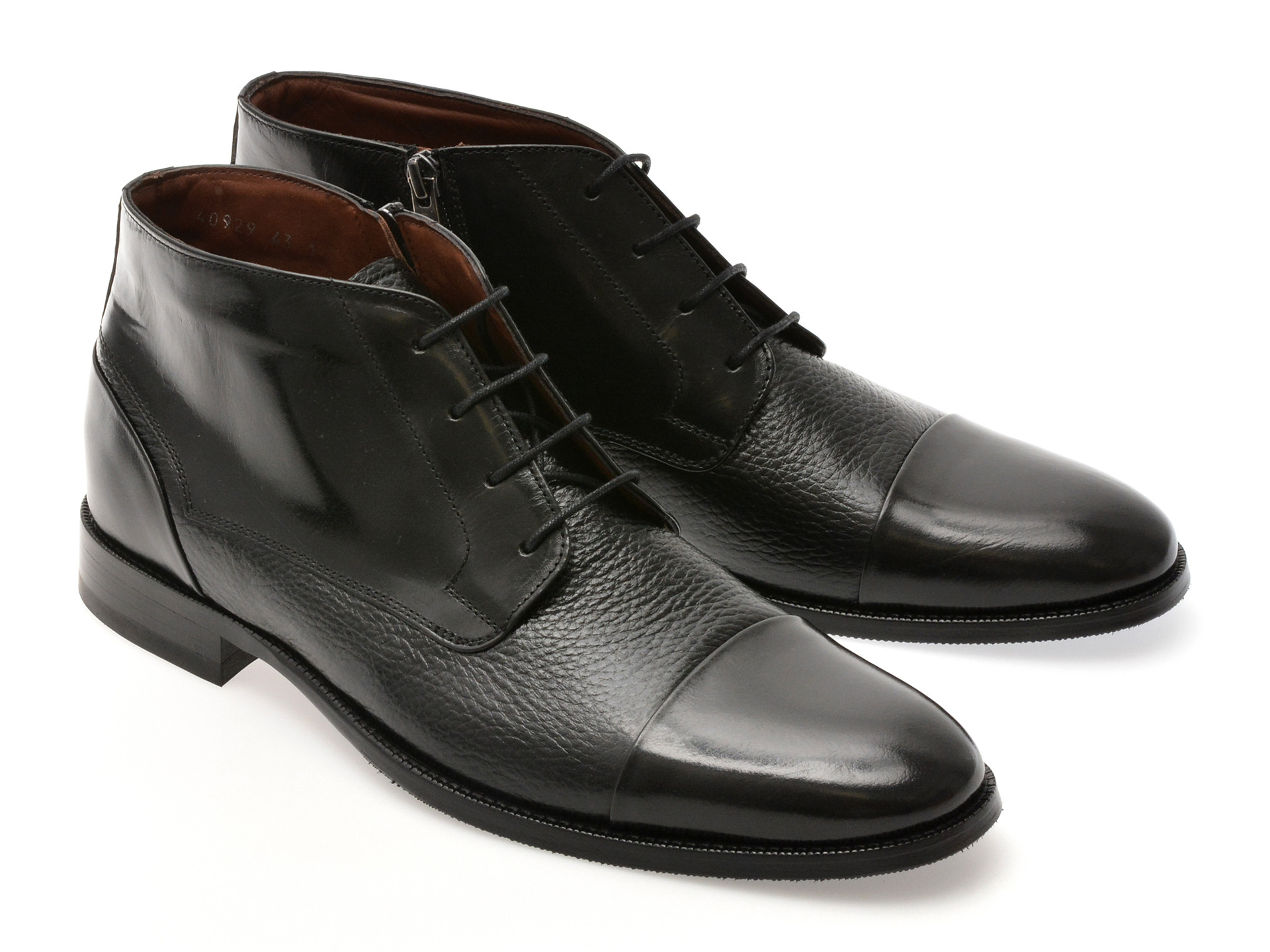 Ghete elegante LE COLONEL negre, 40929, din piele naturala