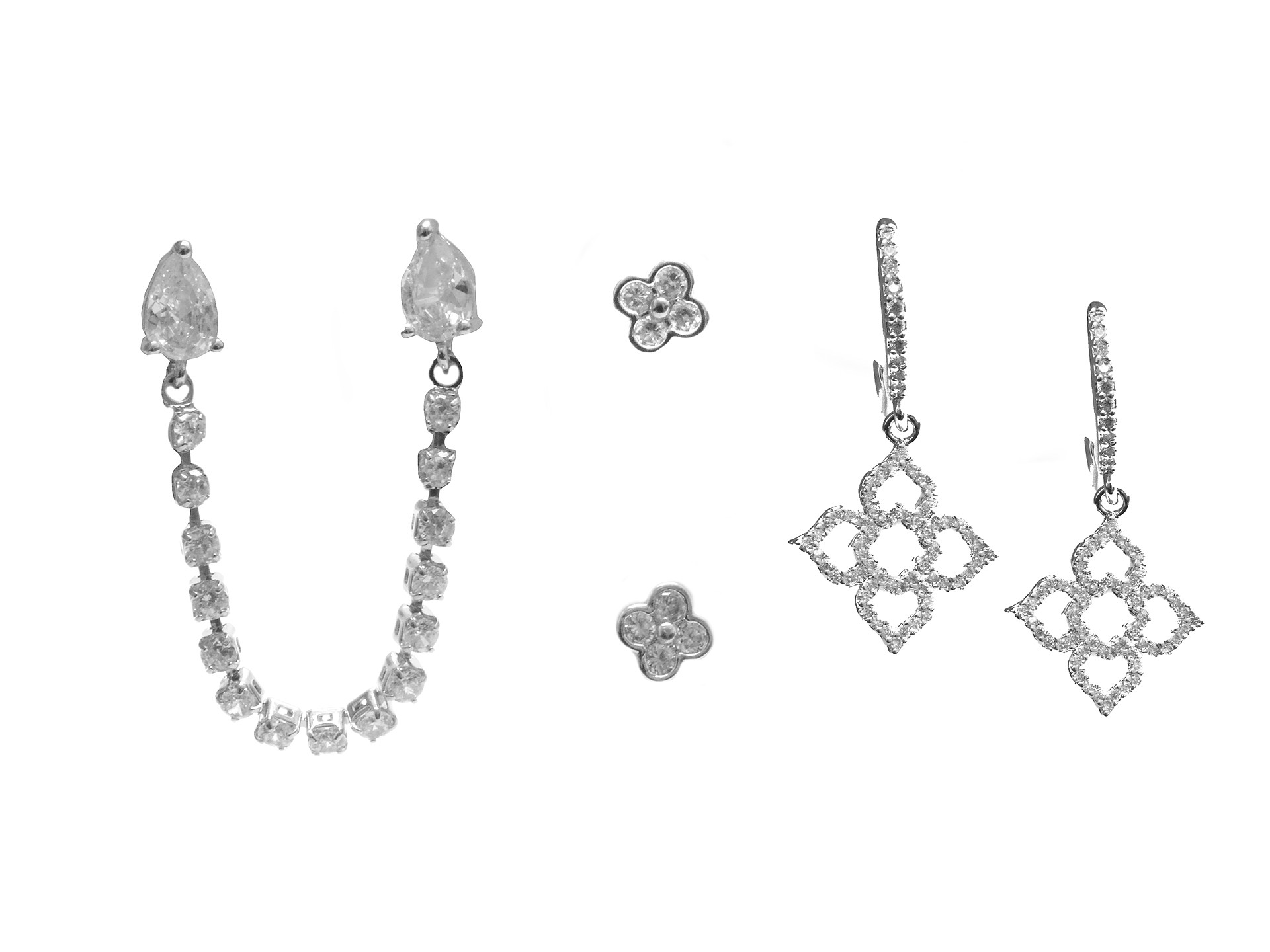 Cercei ALDO argintii, ELISABETH 973, din metal