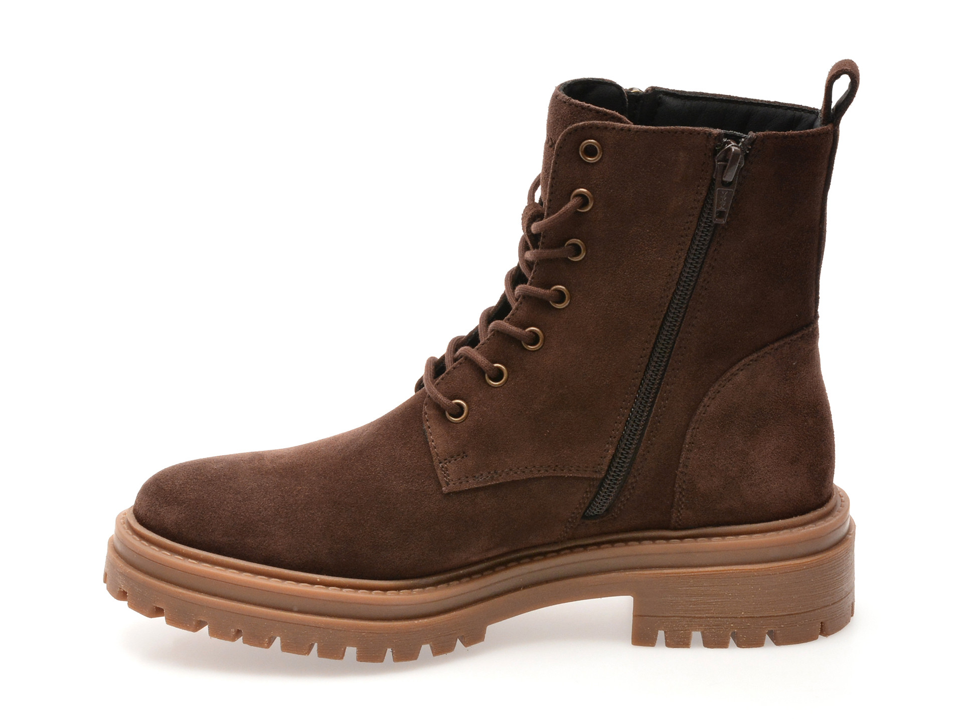 Bocanci GEOX maro, D16HRF, din piele intoarsa