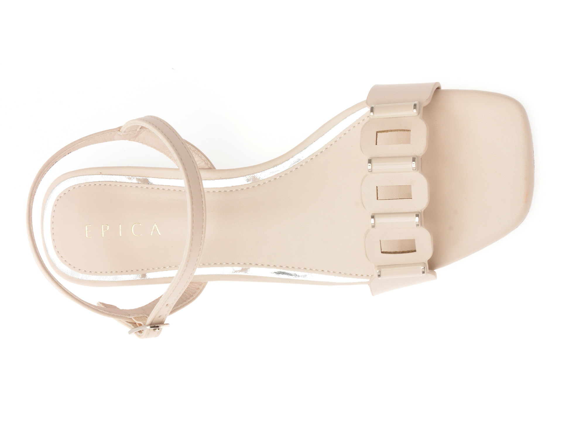 Sandale EPICA albe, 82962, din piele ecologica