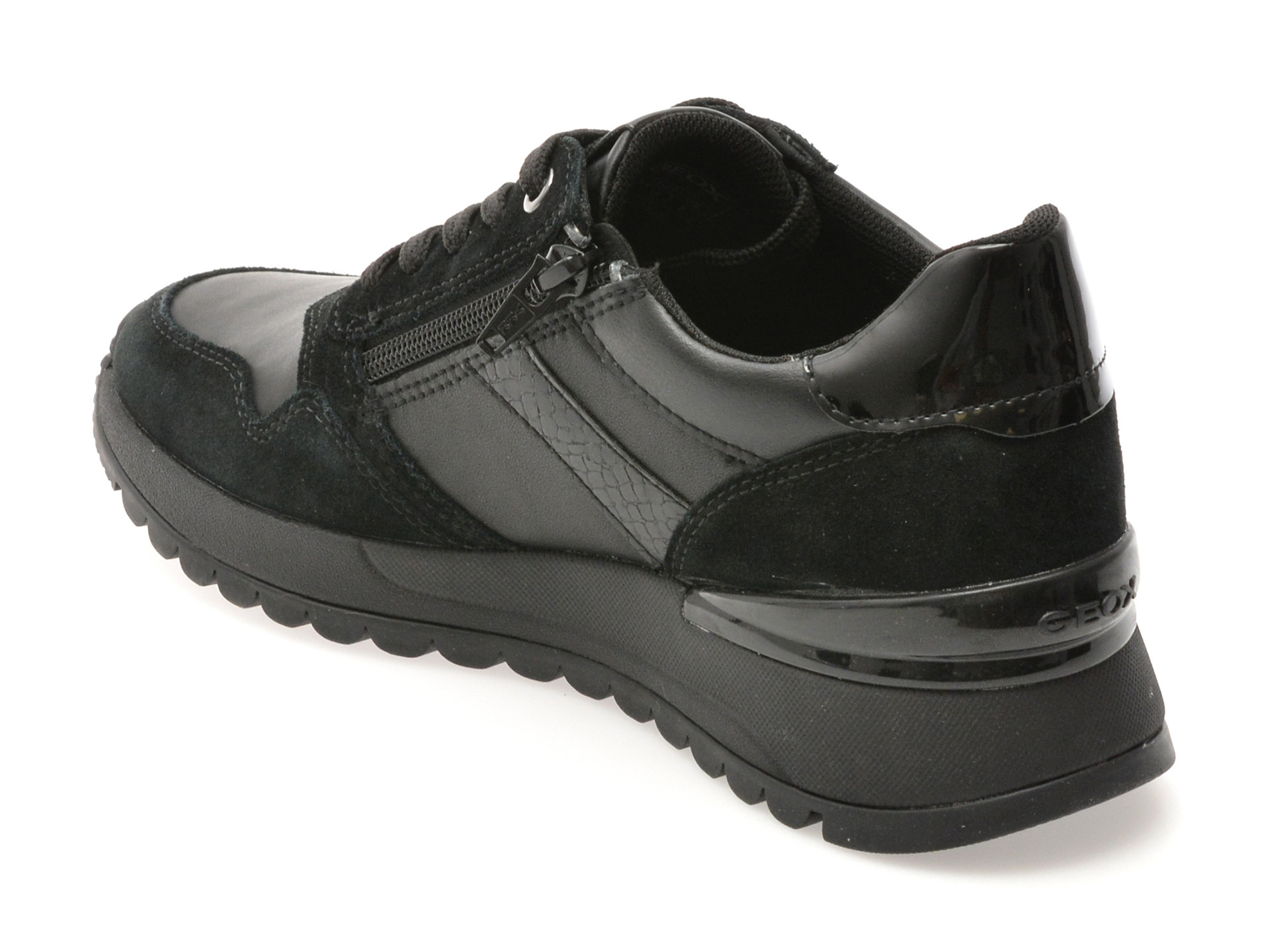 Pantofi sport GEOX negri, D5600B, din piele naturala