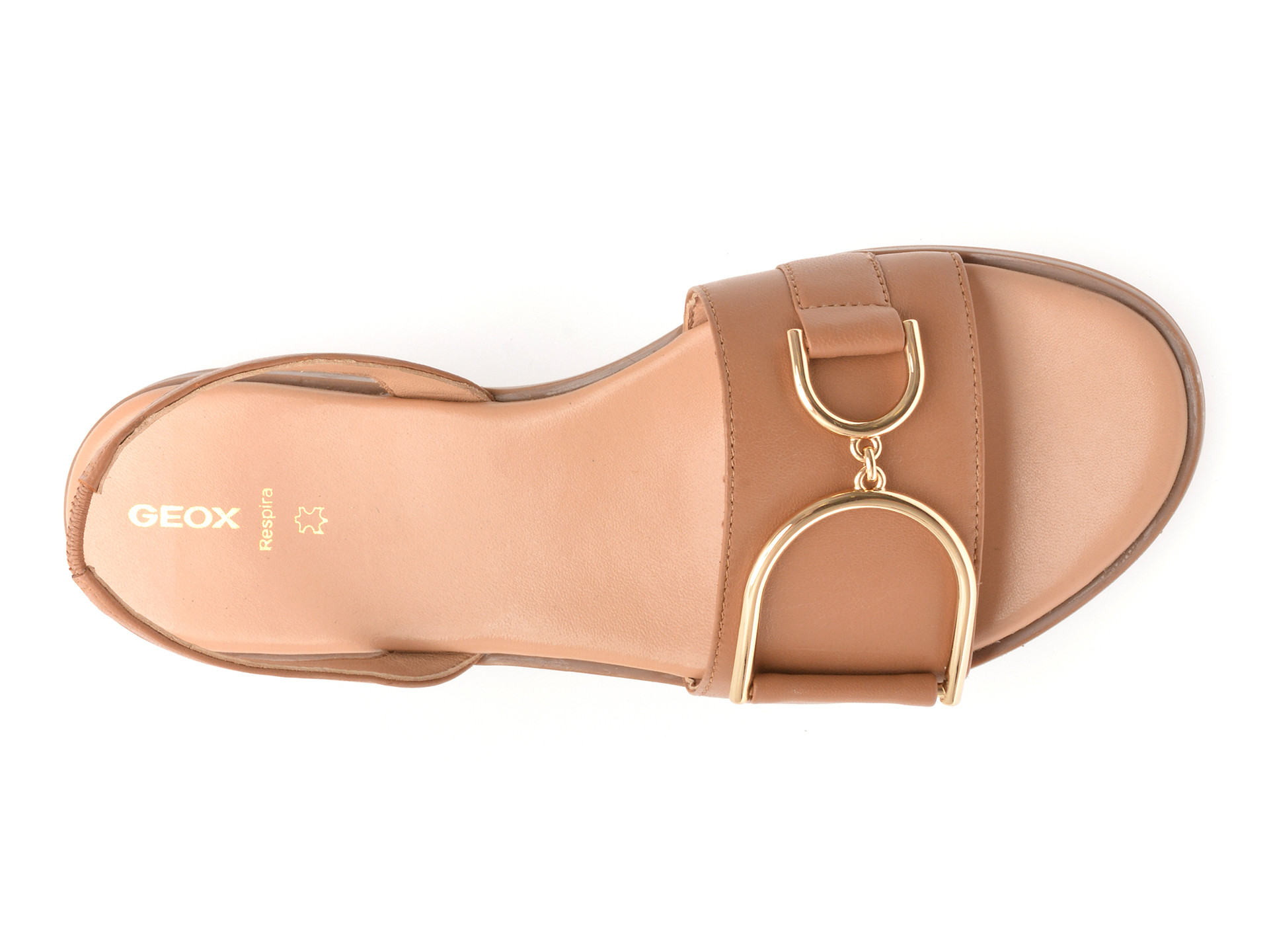 Sandale GEOX maro, D35SDA, din piele naturala