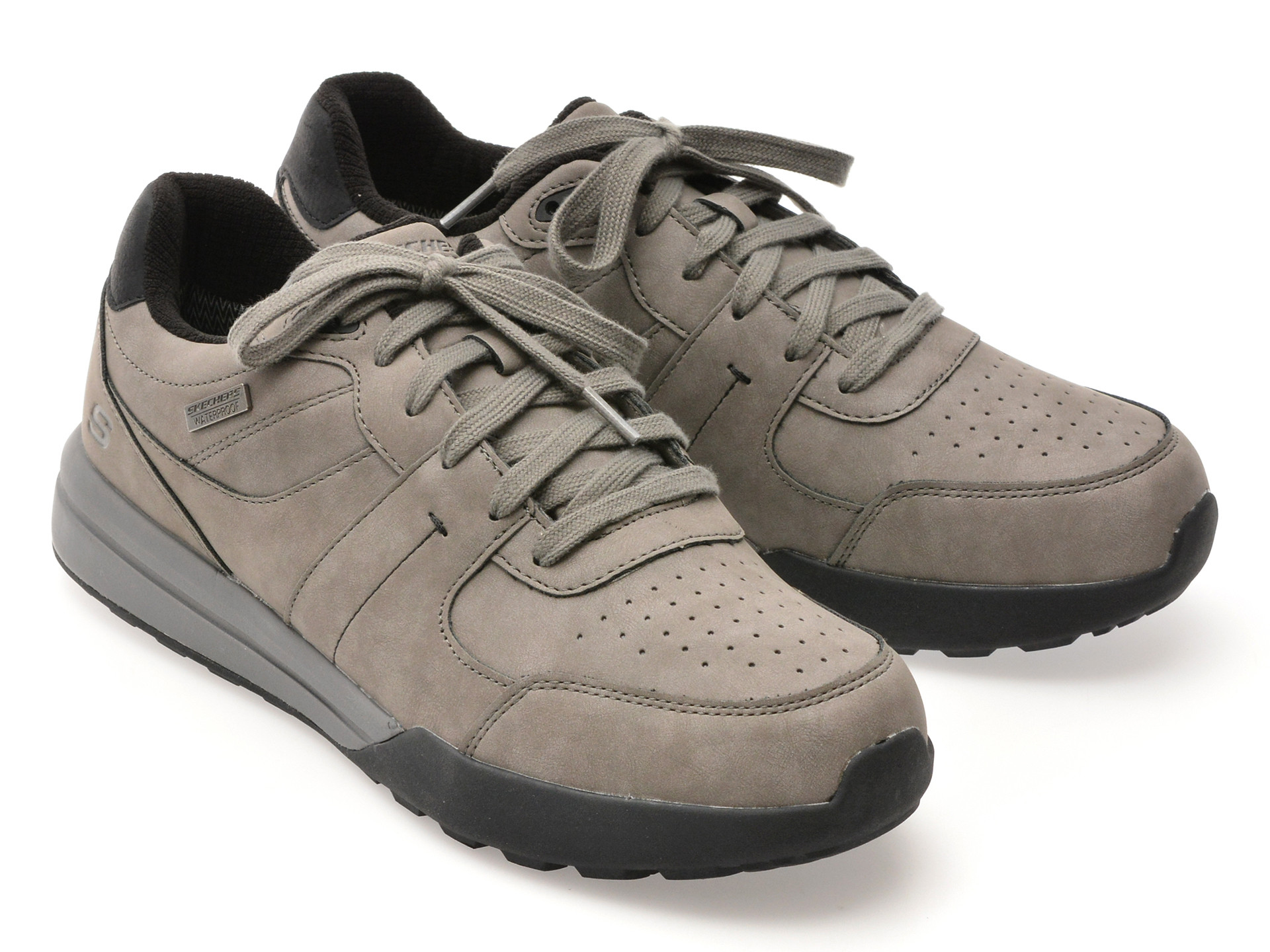 Pantofi sport SKECHERS gri, NETSON, din piele ecologica