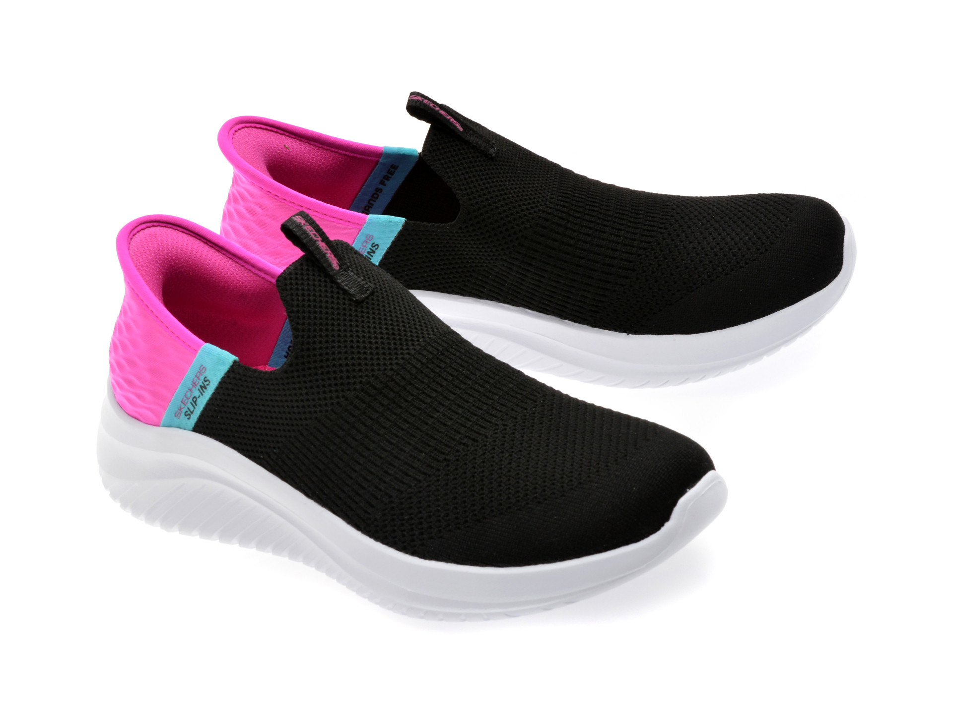 Pantofi sport SKECHERS negri, ULTRA FLEX 3.0, din material textil