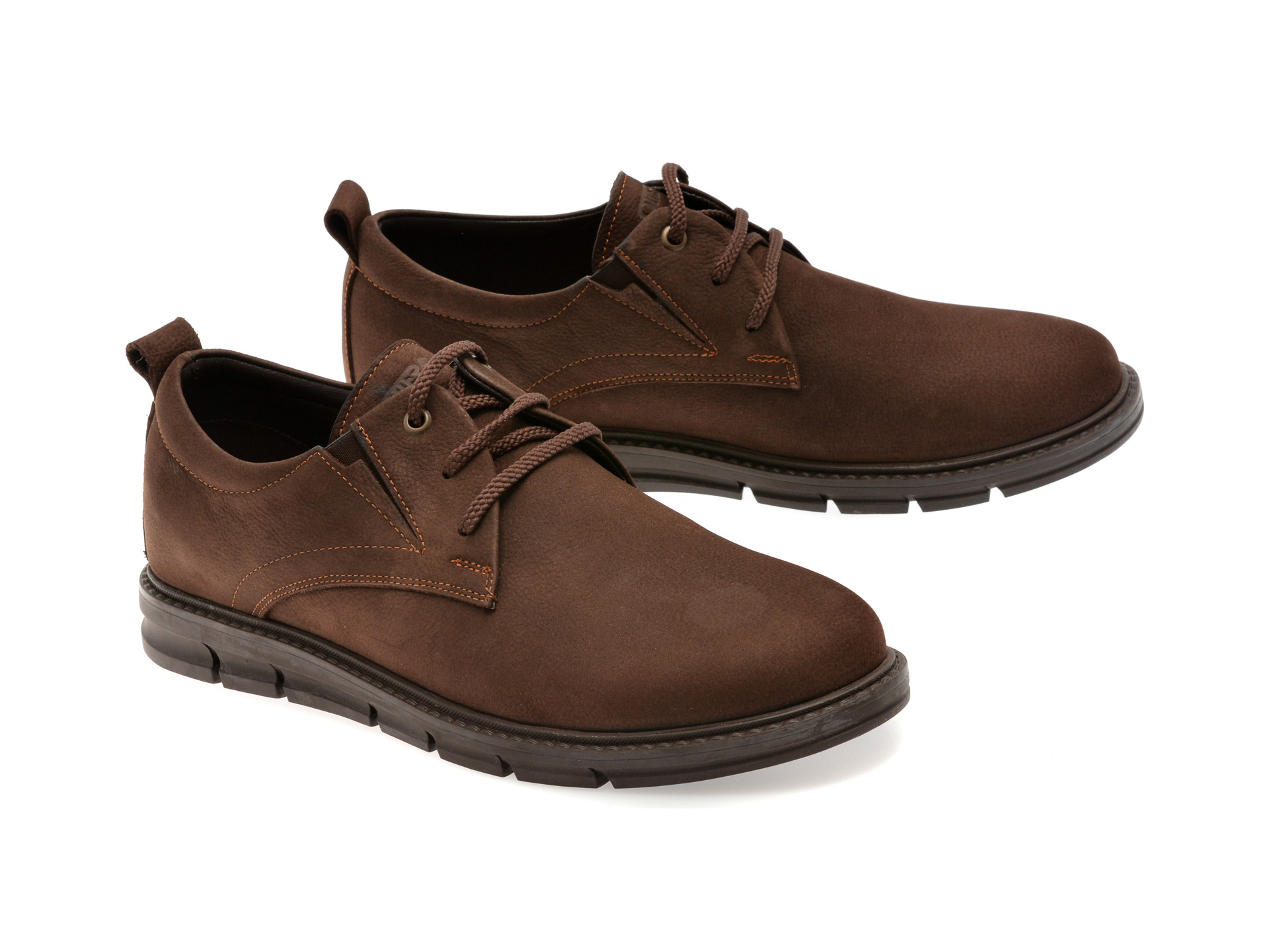 Pantofi OTTER maro, TTR1, din nabuc