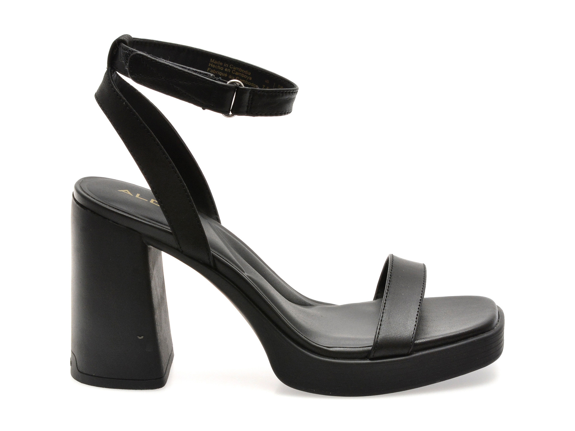 Sandale ALDO negre, BERADE 001, din piele naturala