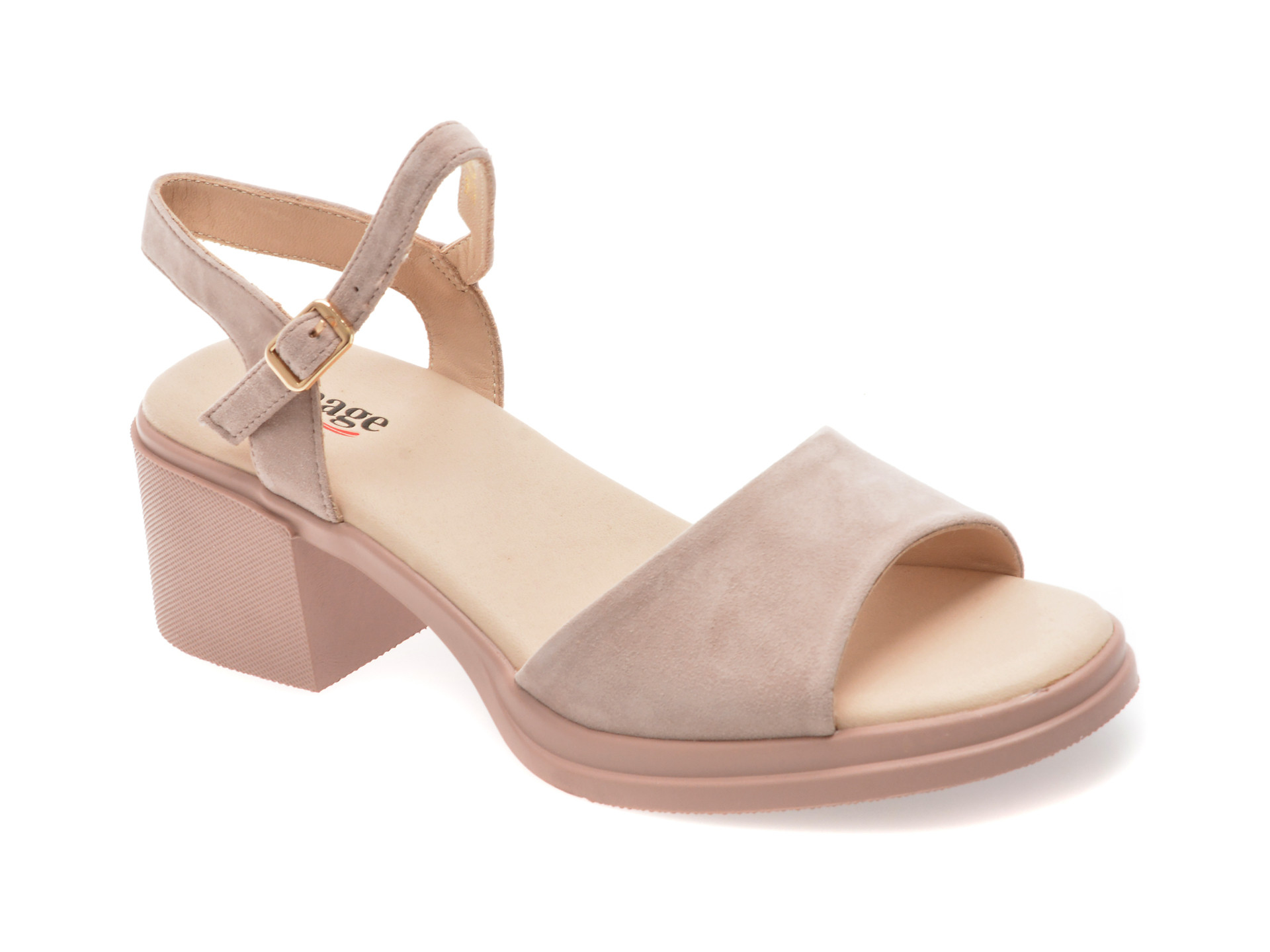 Sandale IMAGE roz, 2978, din piele intoarsa