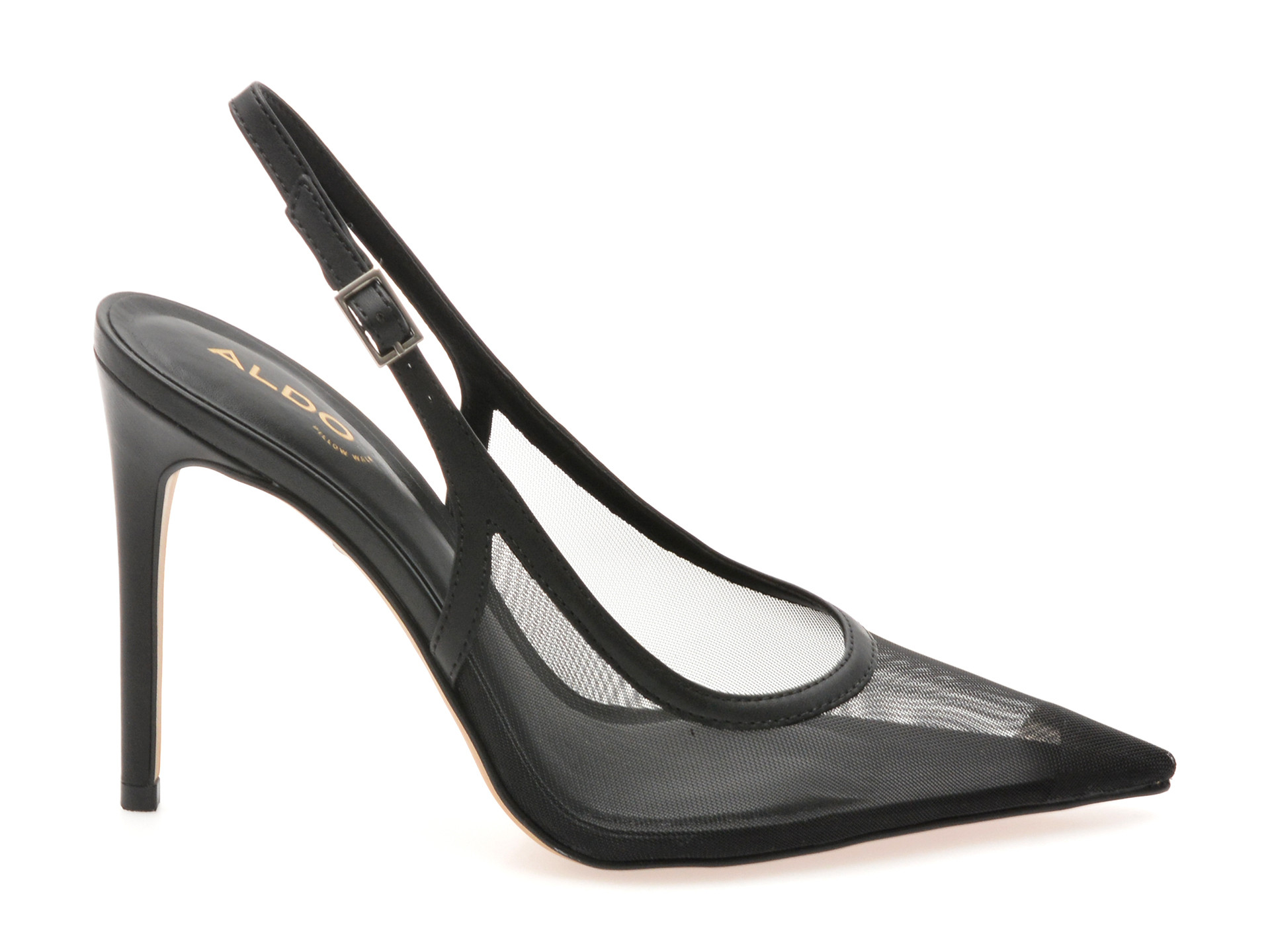 Pantofi eleganti ALDO negri, STESSYSLINGM 001, din material textil