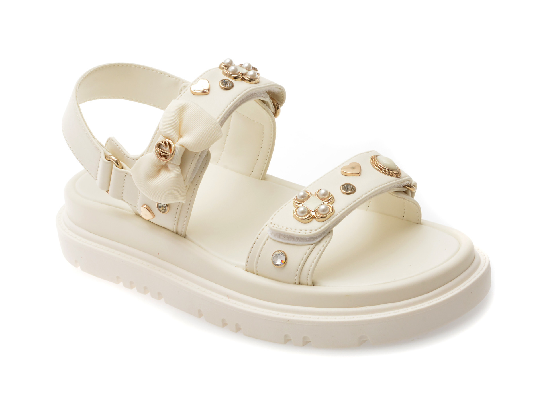 Sandale ALDO albe, GEMIMA 100, din piele ecologica