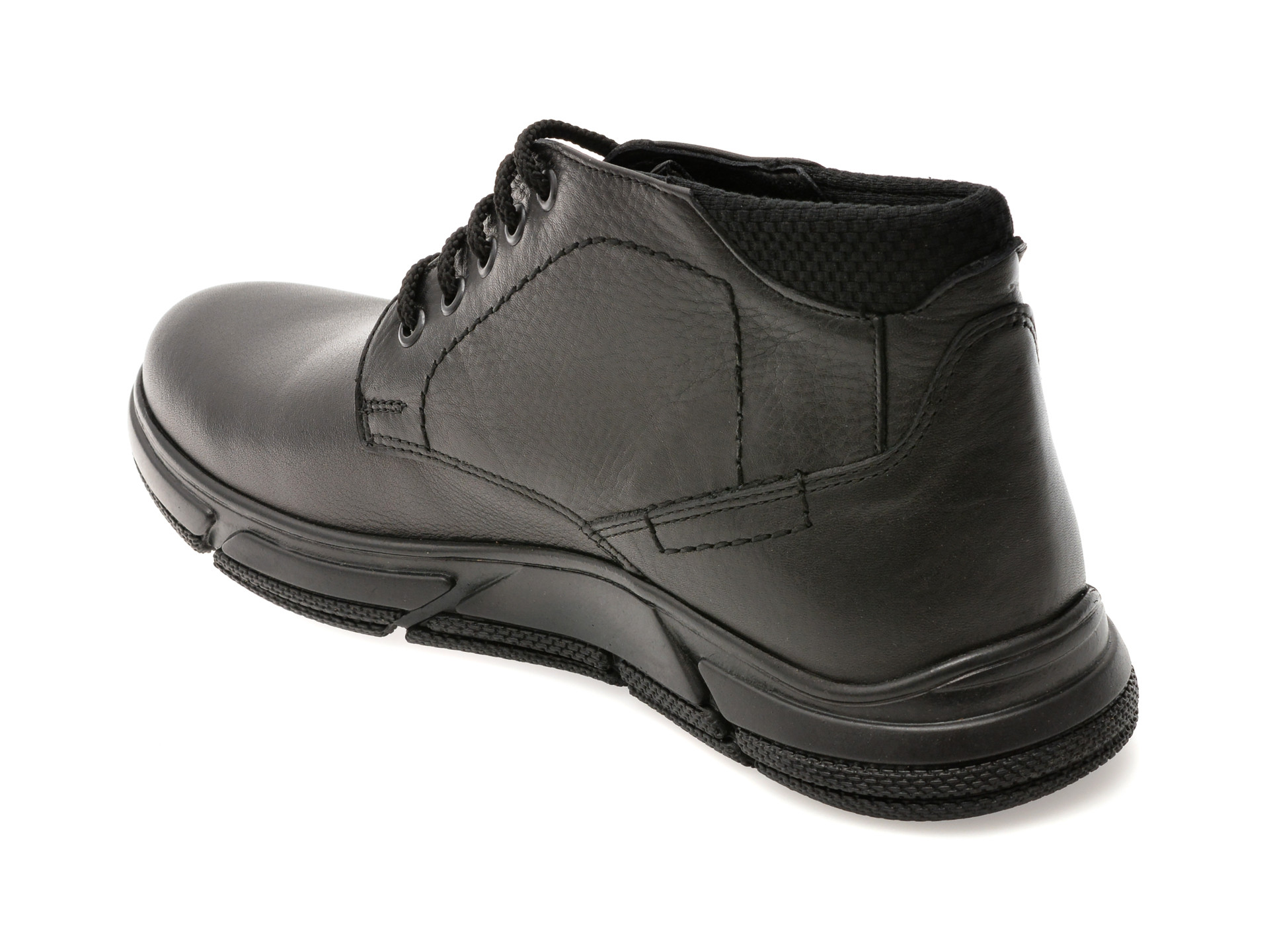 Ghete OTTER negre, 7346, din piele naturala