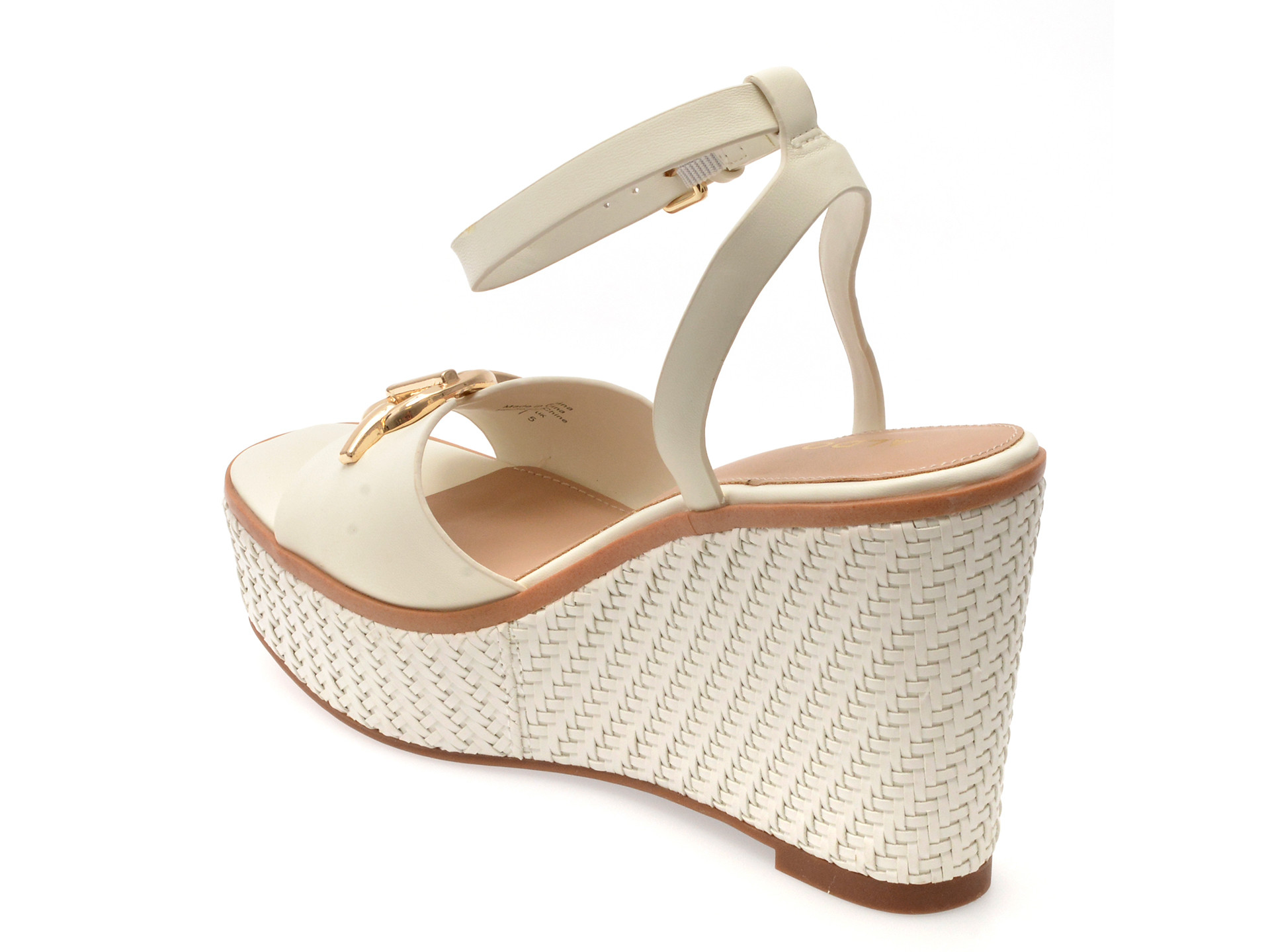 Sandale ALDO albe, YBYLIN 100, din piele ecologica