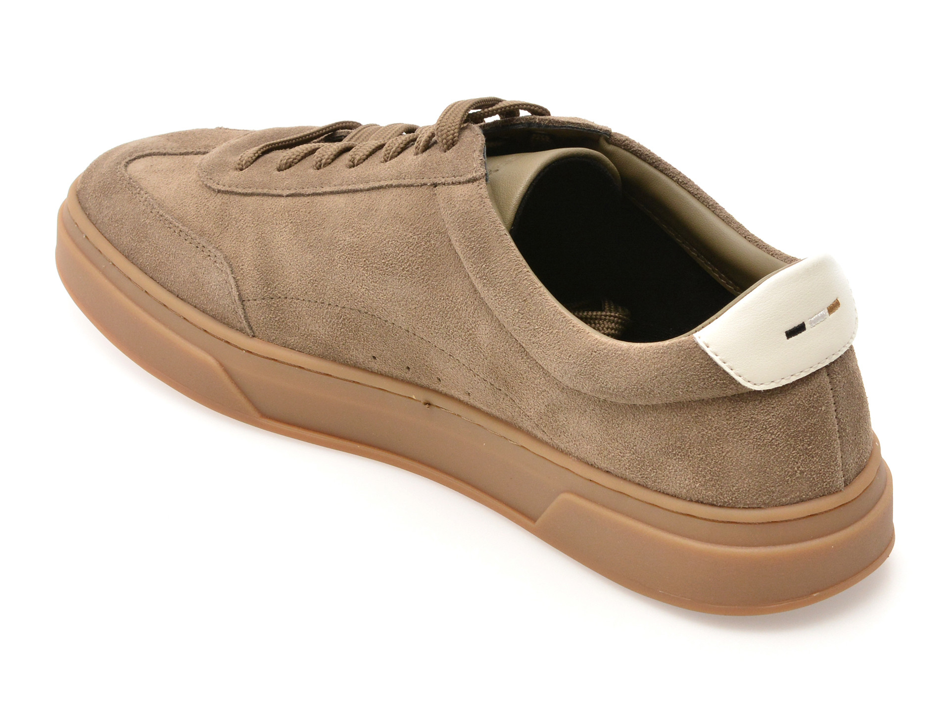 Pantofi sport BOSS kaki, 8715, din piele intorasa