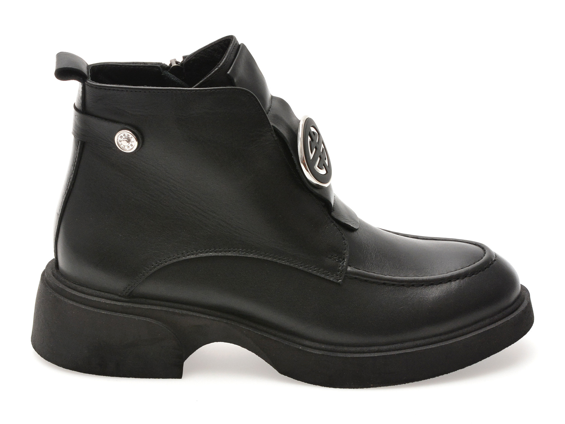 Ghete IMAGE negre, 3695030, din piele naturala