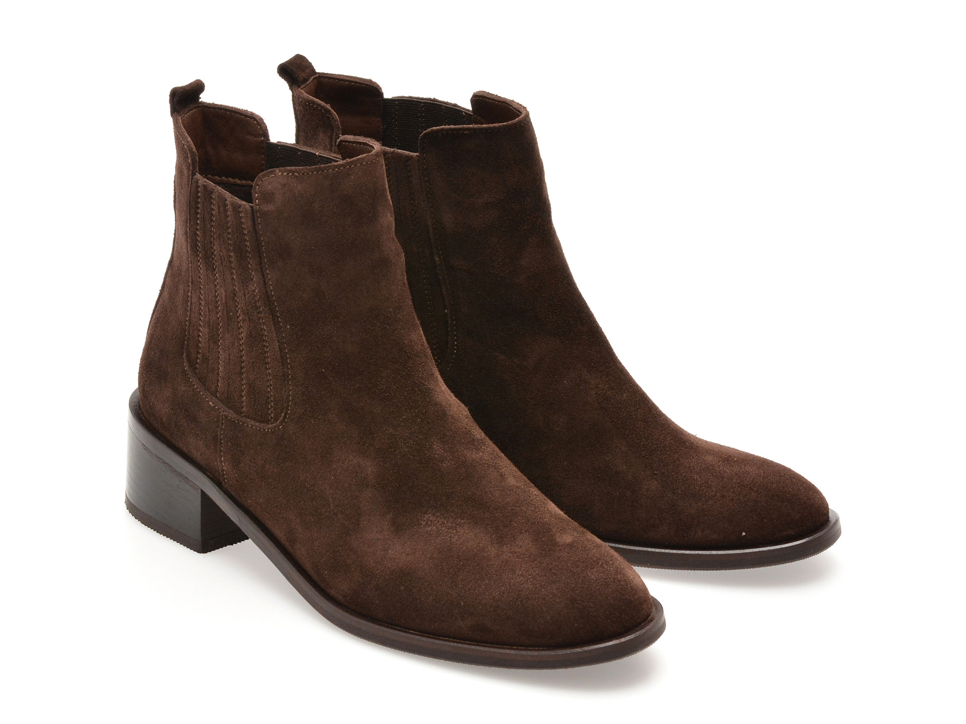 Ghete EPICA maro, 232080, din piele intoarsa