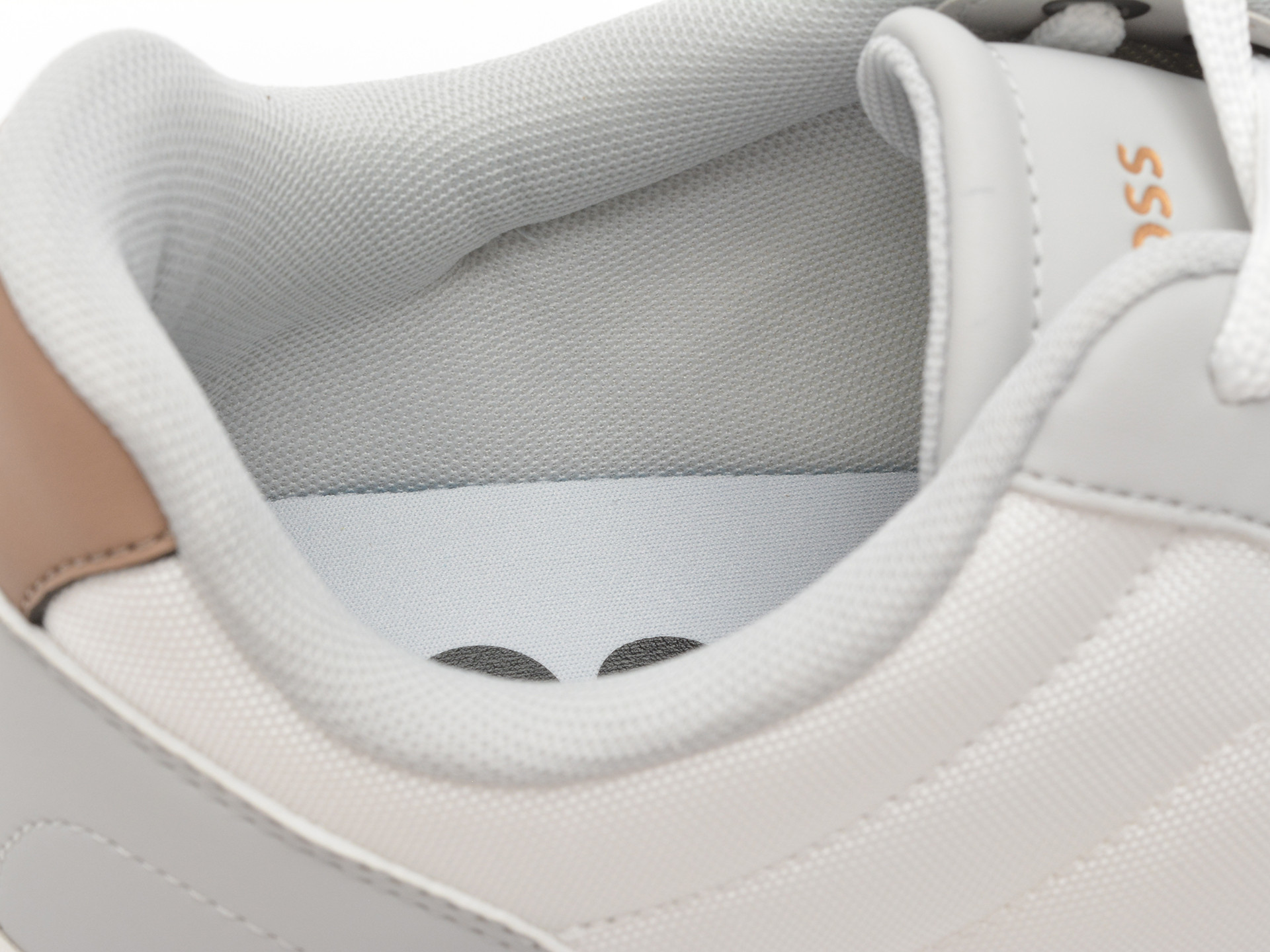 Pantofi sport BOSS albi, 6481, din piele ecologica