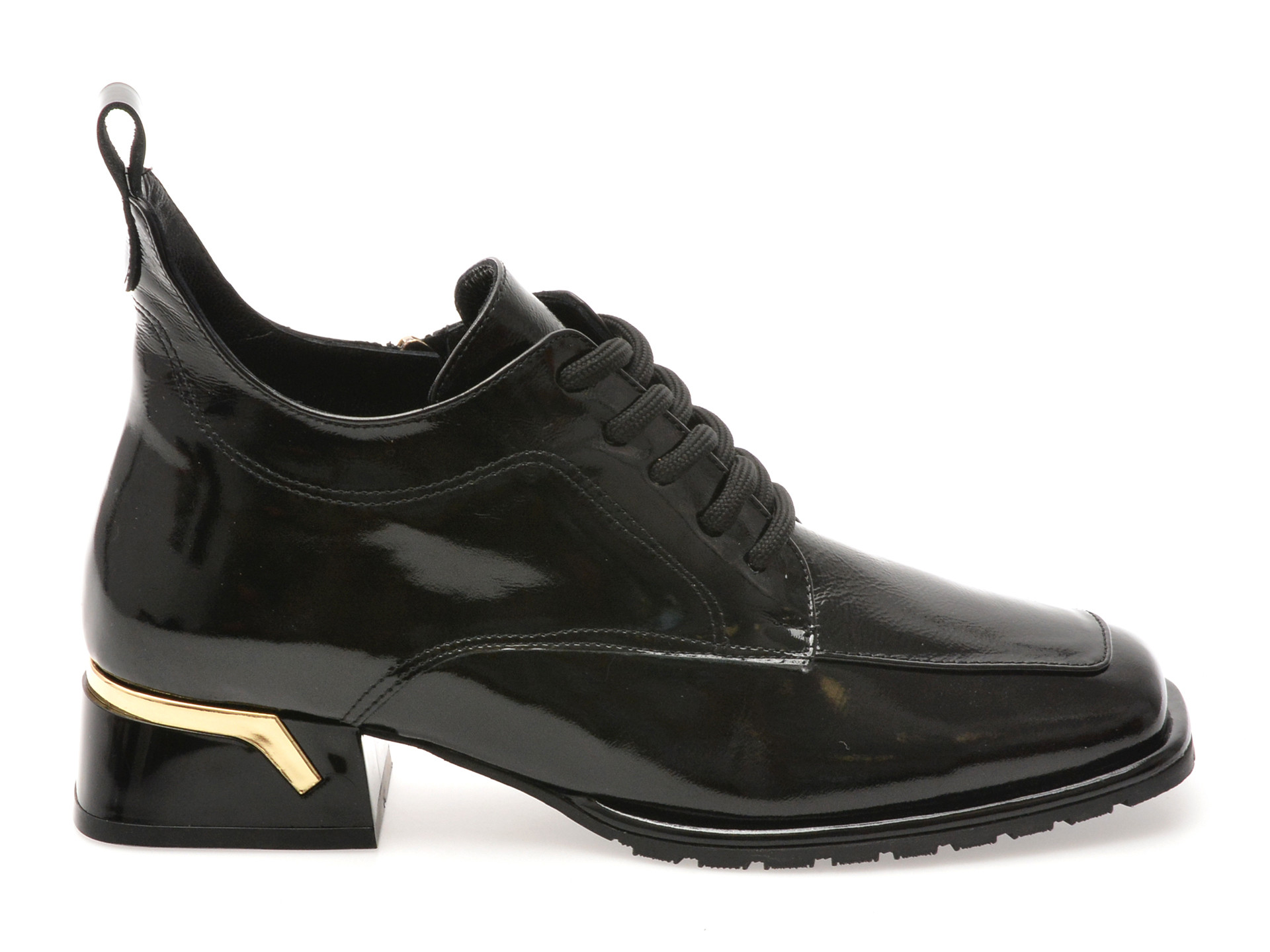 Ghete EPICA negre, 5312091, din piele naturala lacuita