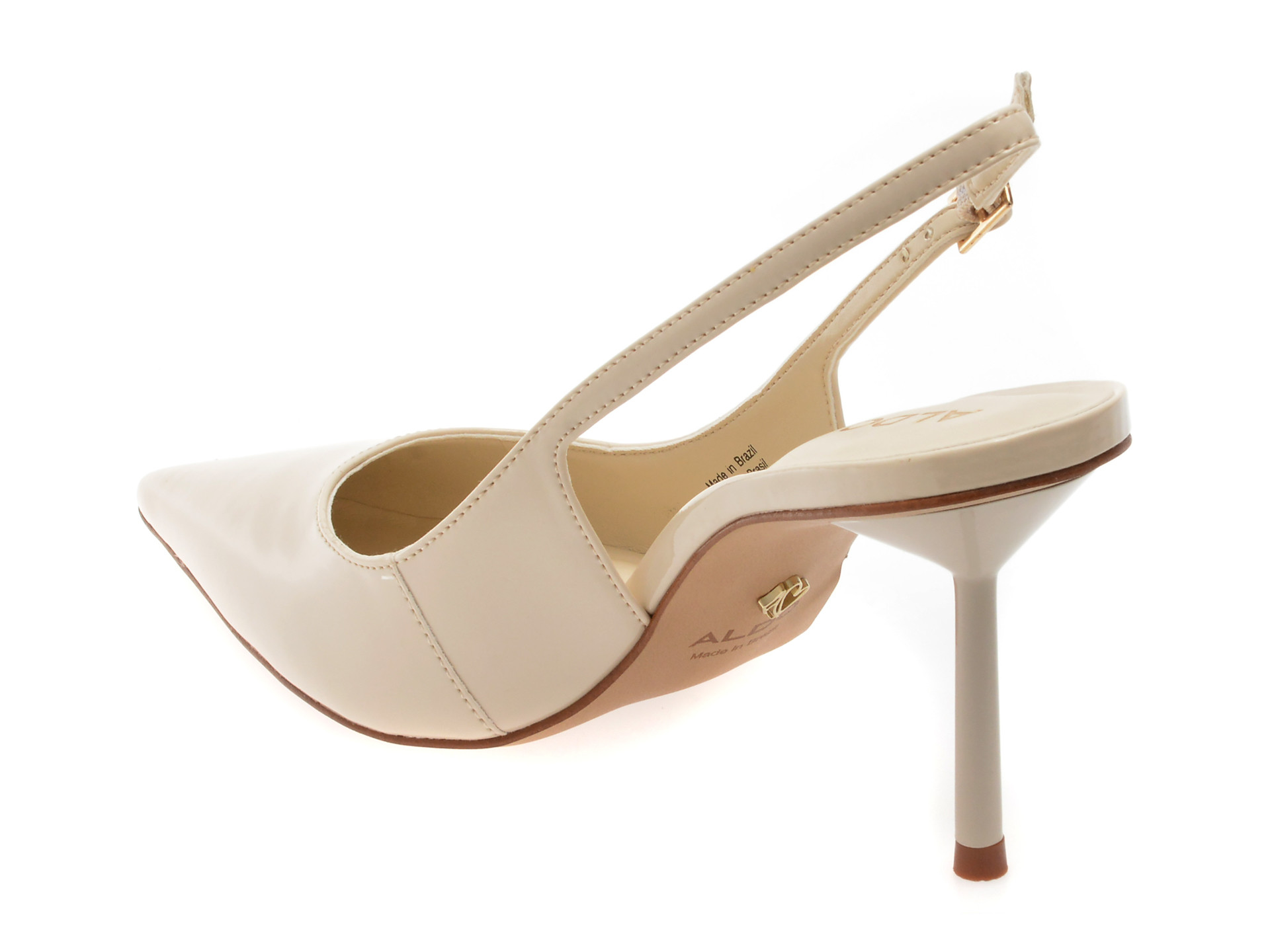 Pantofi eleganti ALDO bej, SERALINA 276, din piele ecologica lacuita