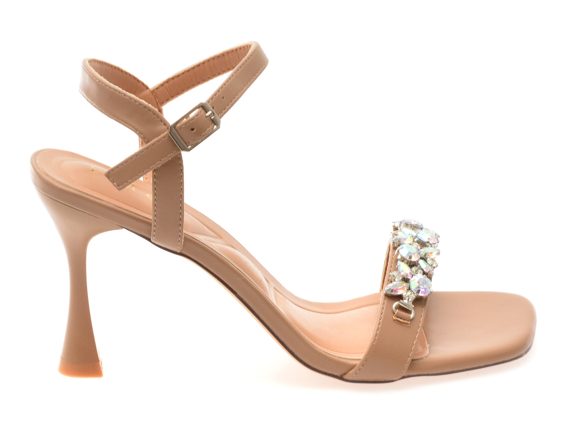 Sandale elegante EPICA maro, 82989, din piele ecologica