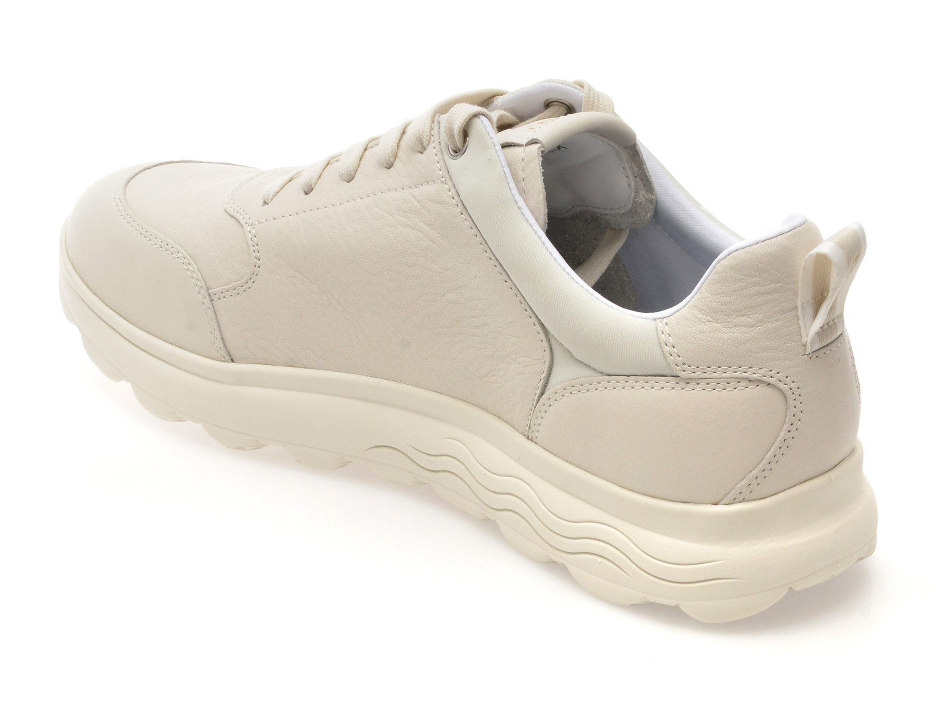 Pantofi sport GEOX albi, U55BYA, din piele naturala