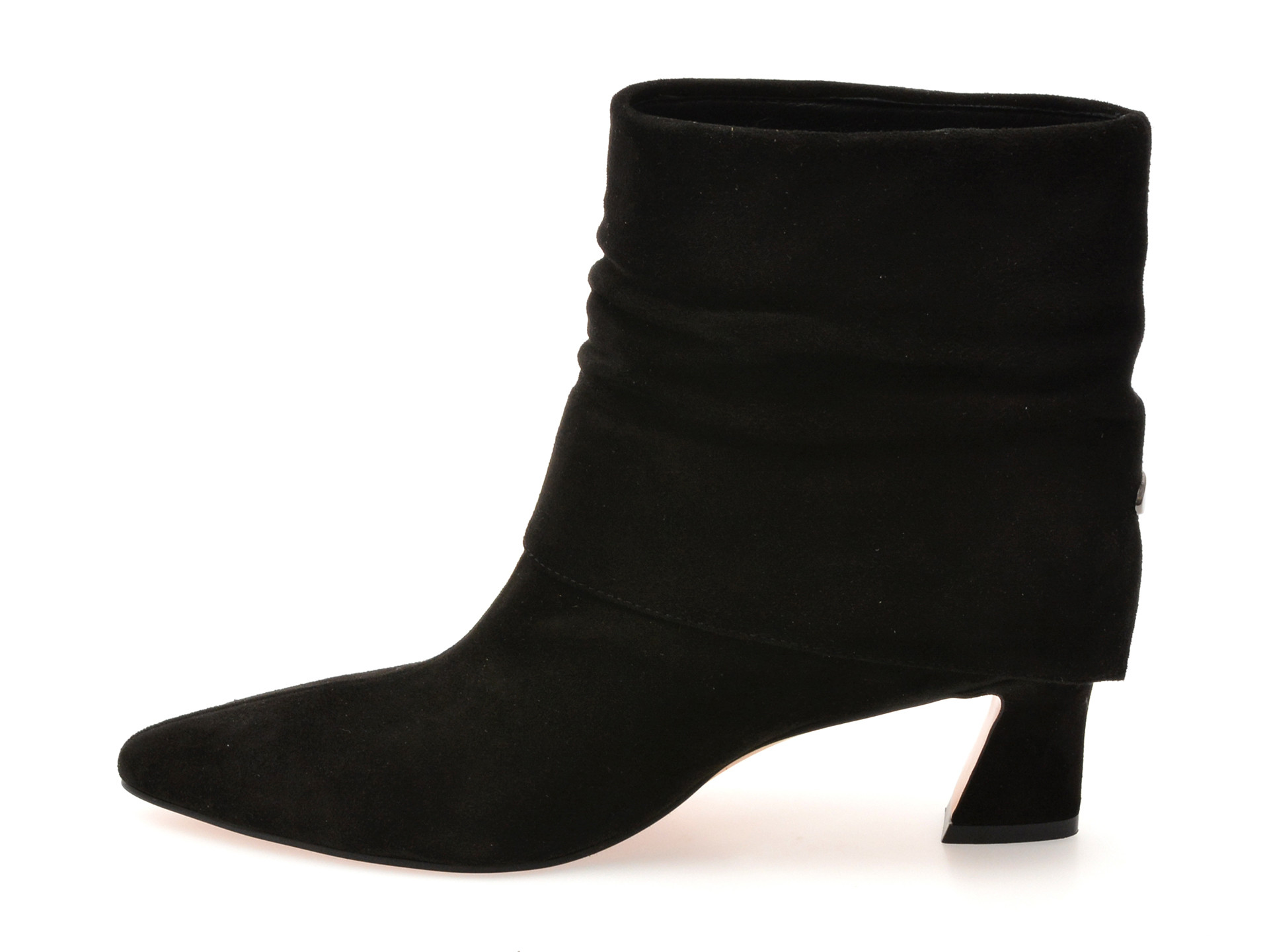 Botine elegante ALDO negre, 1122F, din piele intoarsa