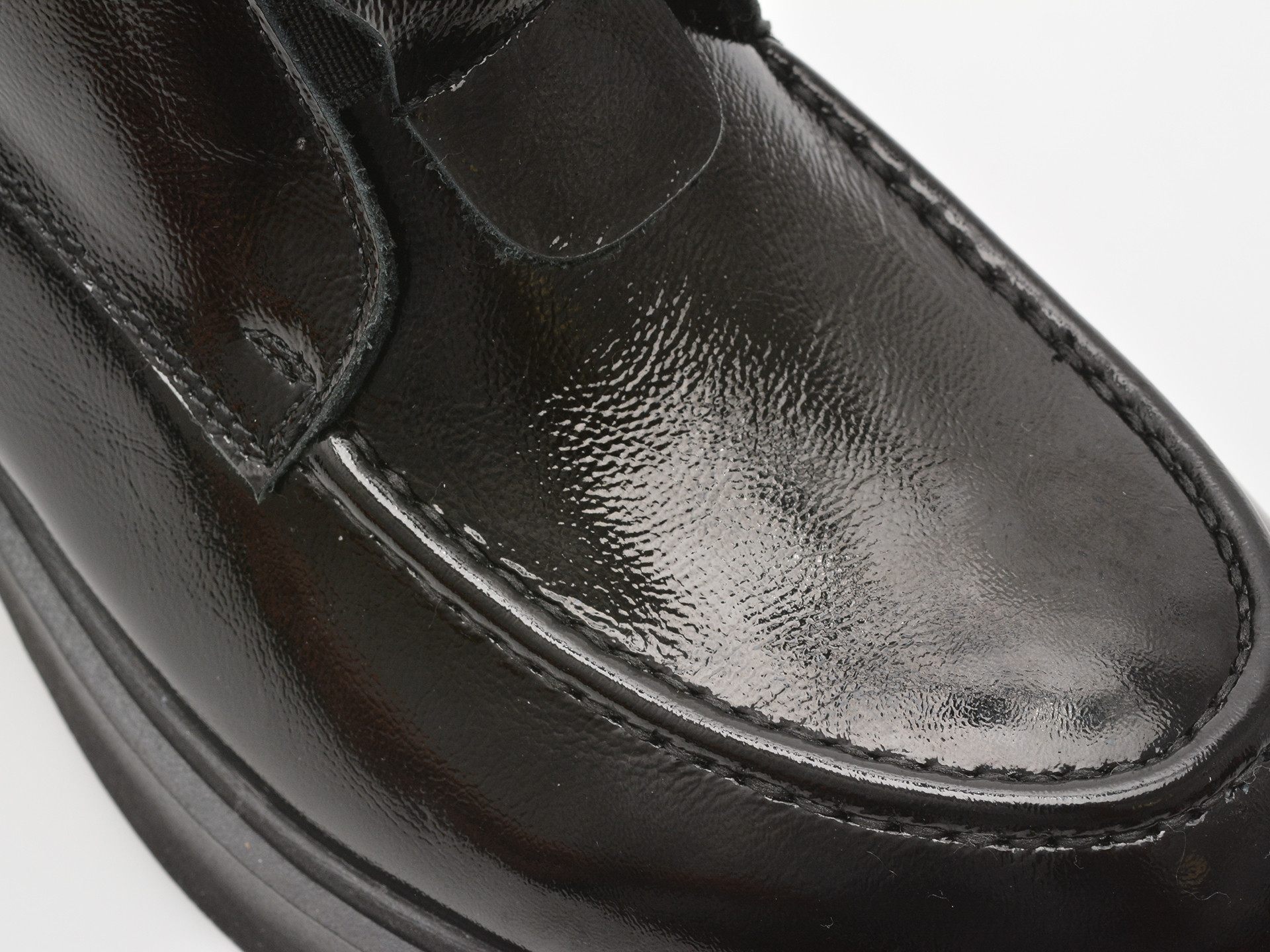 Ghete IMAGE negre, 3695030, din piele naturala lacuita