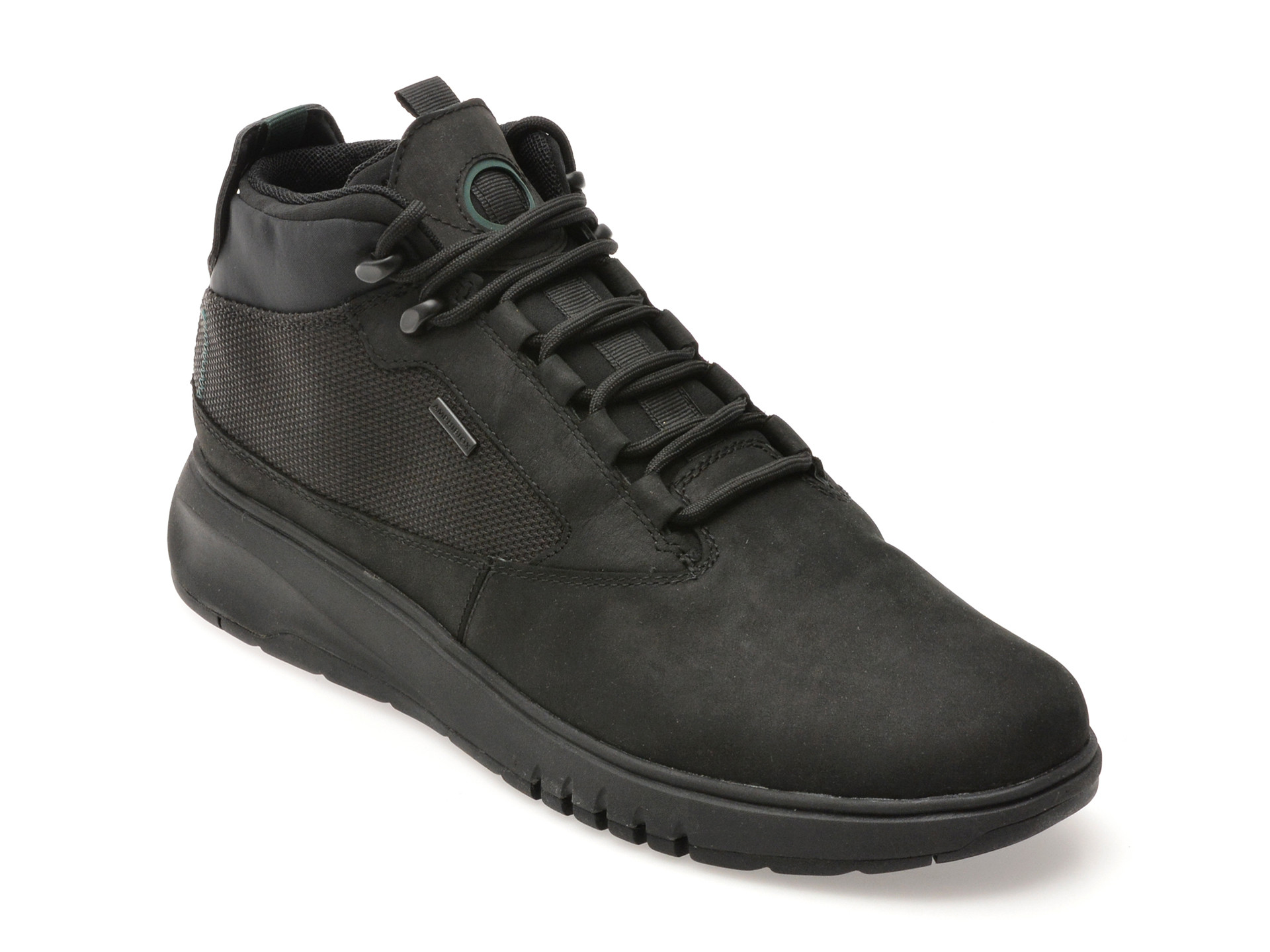 Ghete GEOX negre, U36APA, din piele naturala