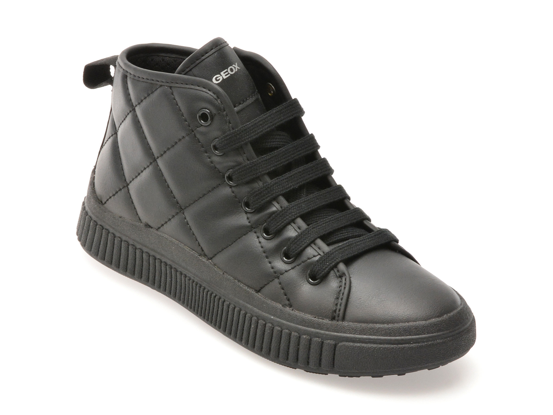 Ghete GEOX negre, J56M3F, din piele ecologica