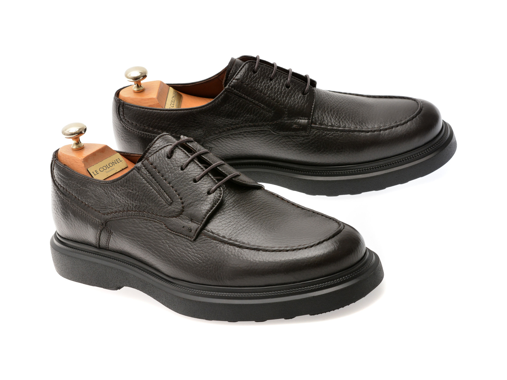Mocasini eleganti LE COLONEL maro, 71601, din piele naturala