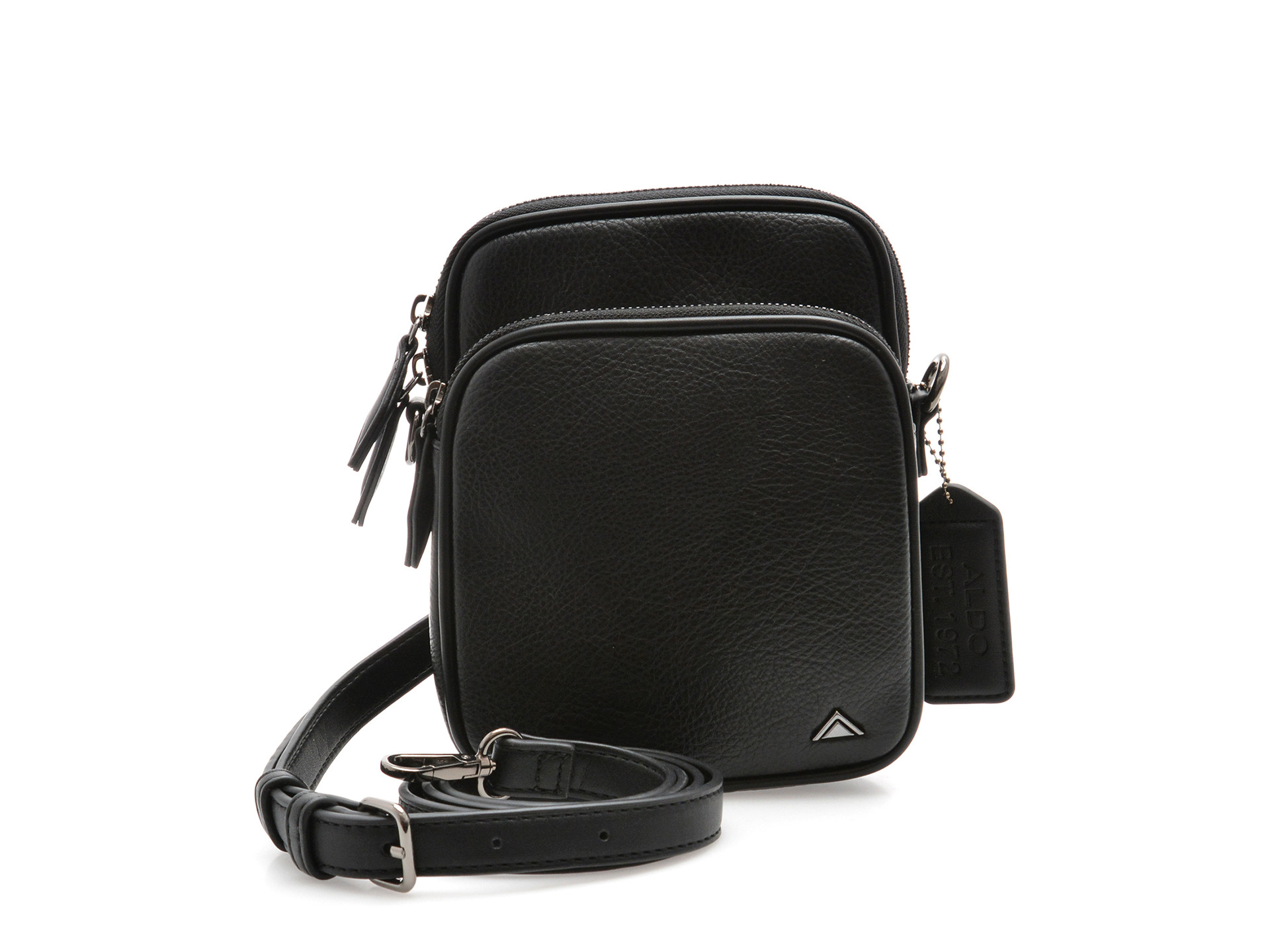 Borseta ALDO neagra, THOMPSO 009, din piele ecologica