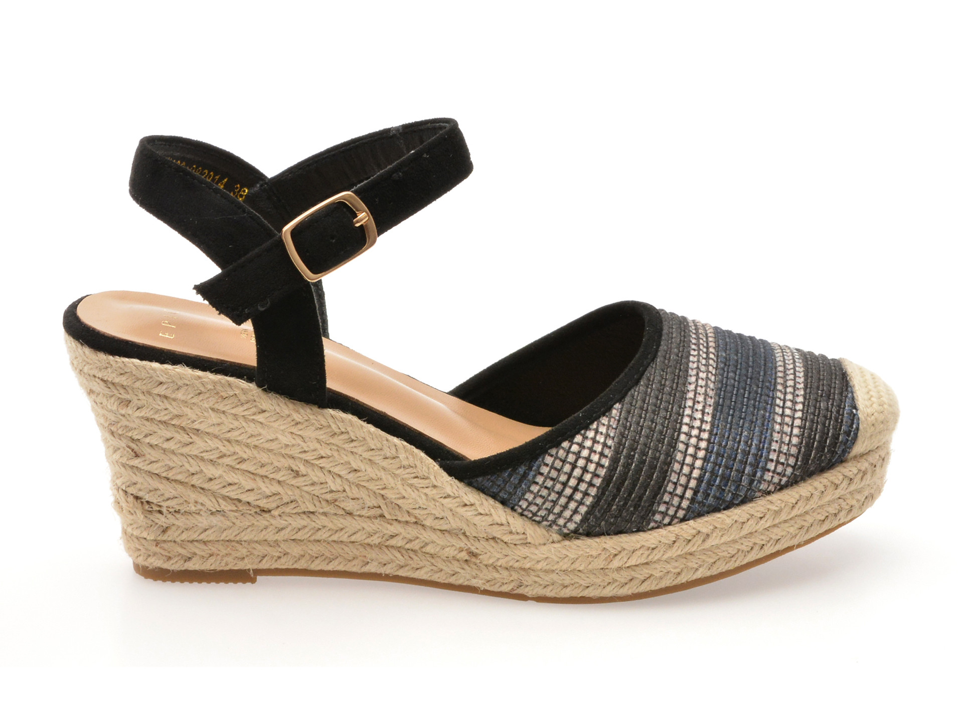 Pantofi EPICA negri, 82914, din piele ecologica