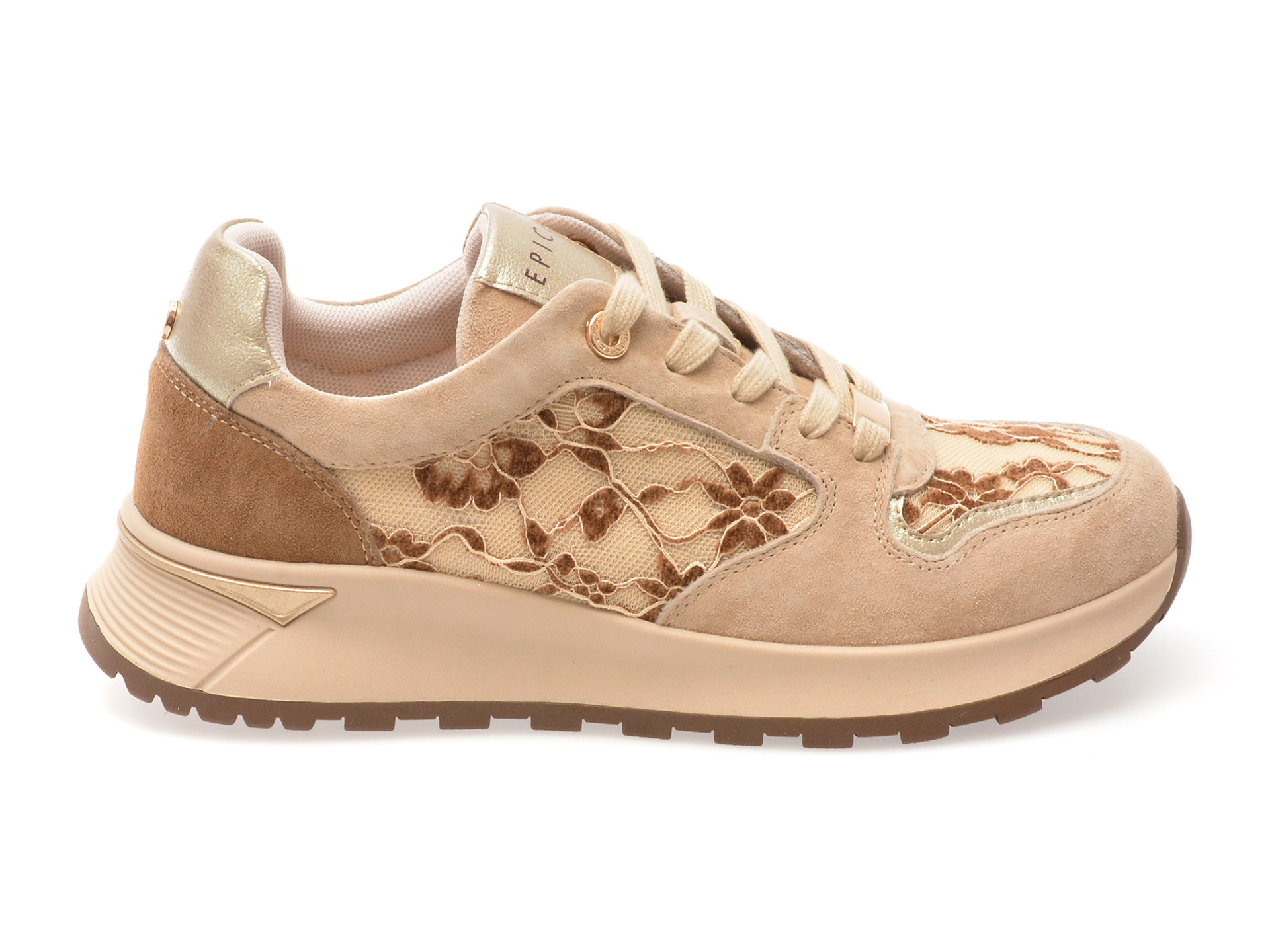 Pantofi sport EPICA nude, QS635, din material textil