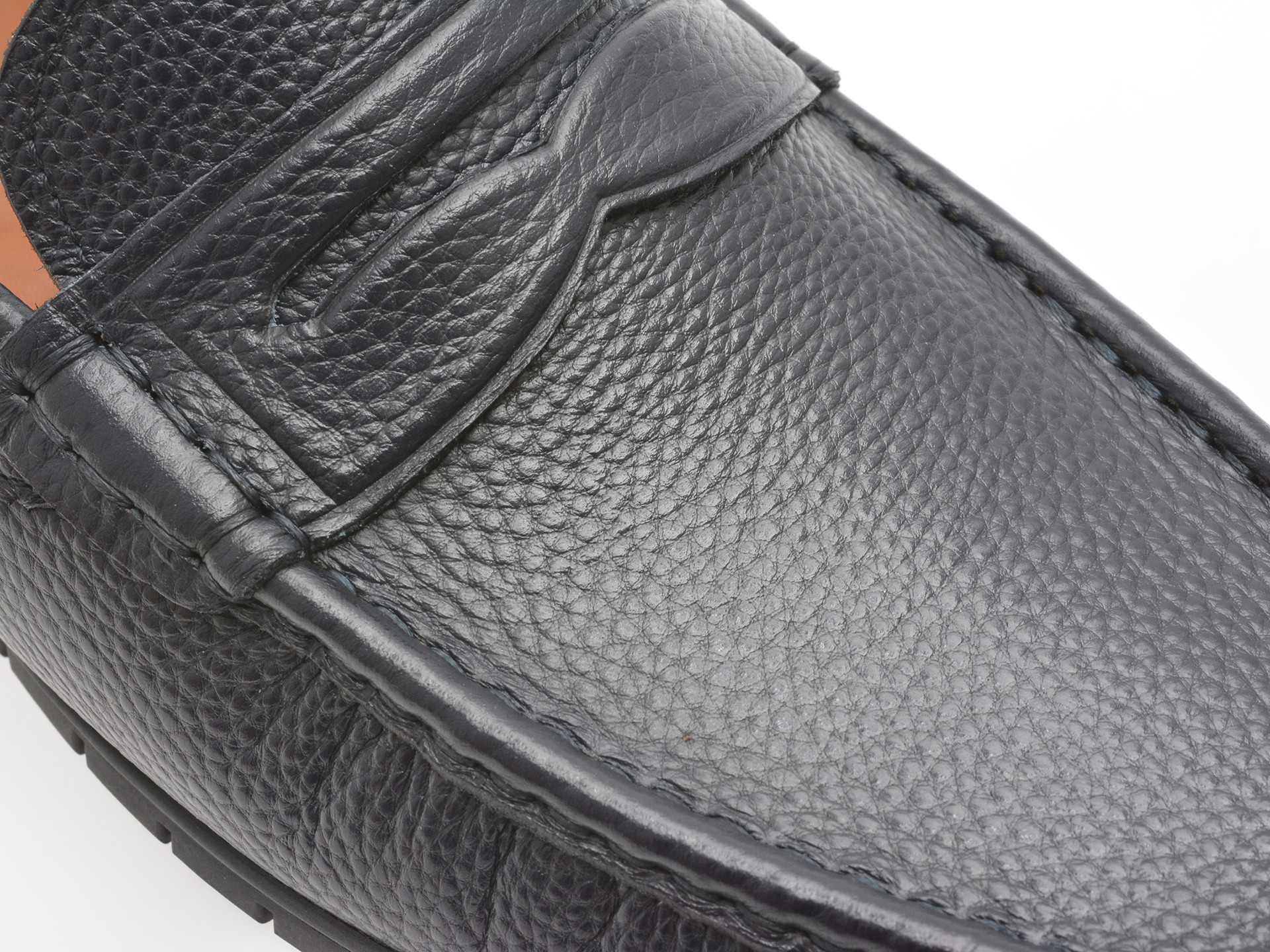 Mocasini OTTER bleumarin, MU139, din piele naturala