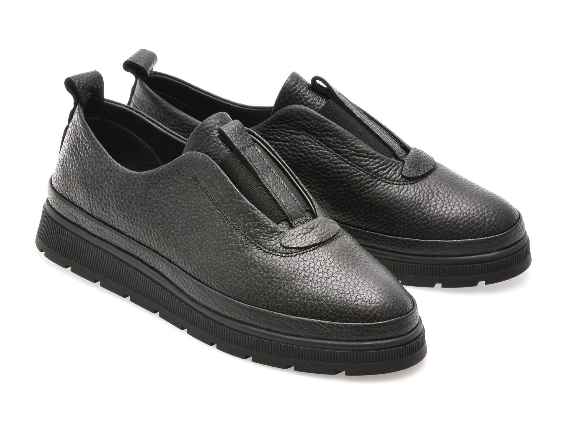 Pantofi IMAGE negri, 146A266, din piele naturala